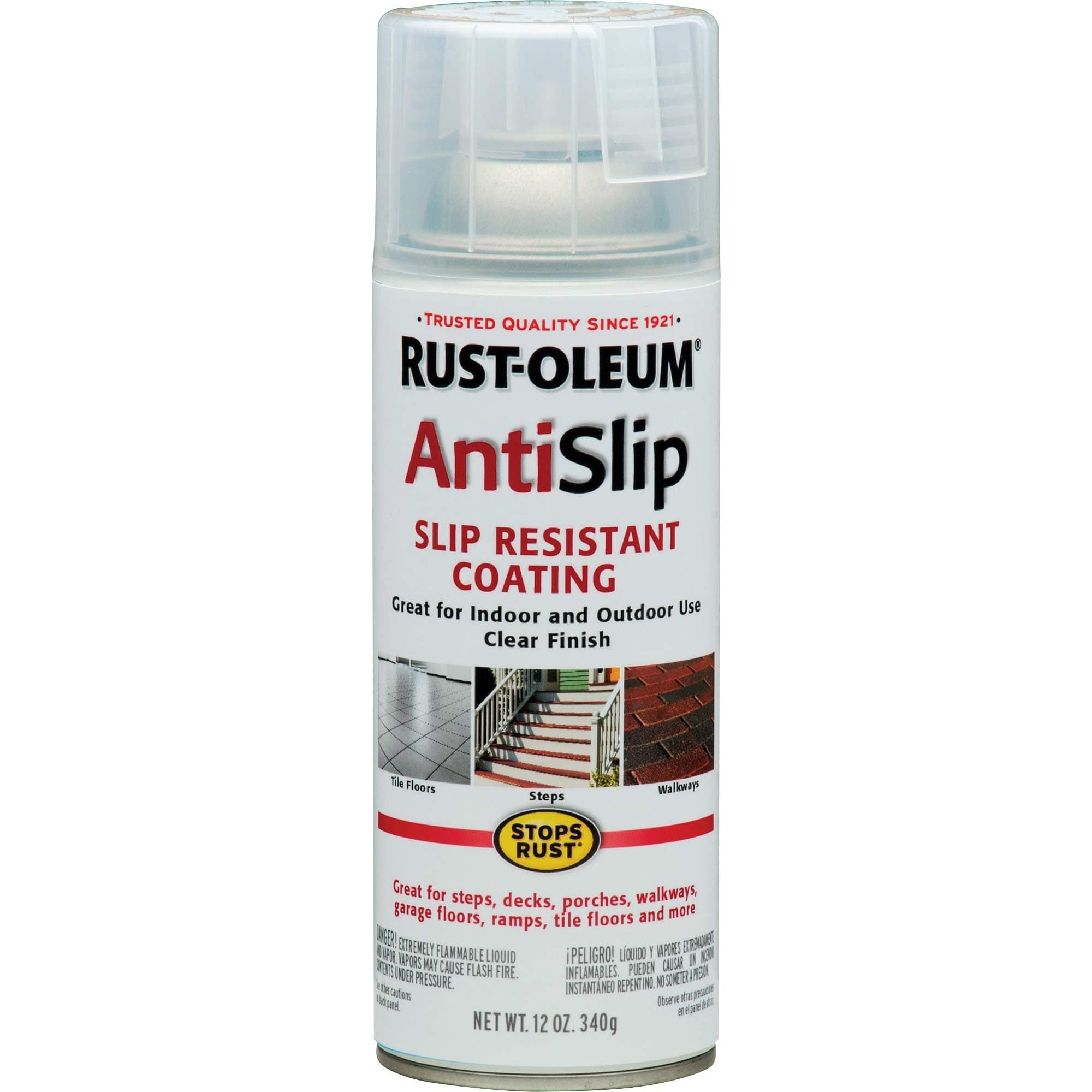 Rust-Oleum 271455 Stops Rust Antislip Resistant Coating Spray (Clear - 340 Grams)