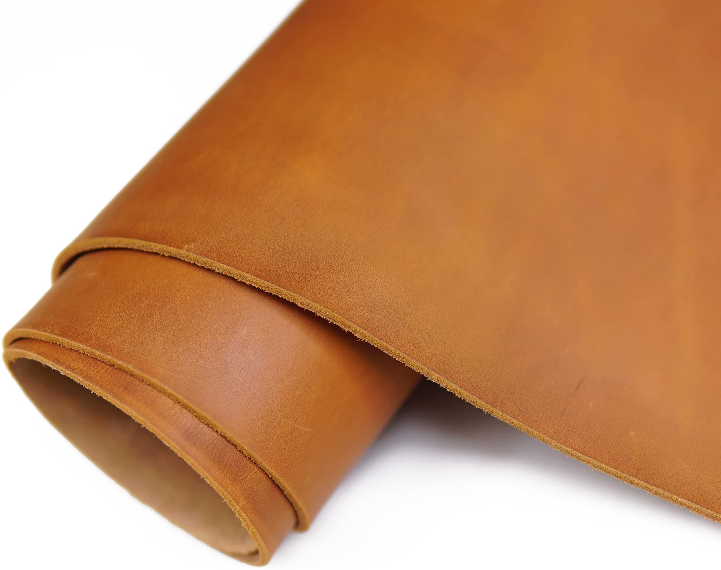 Genuine Leather Sheets Tooling Leather Full Grain Leather 3.6mm-4.0mm (9-10oz) Thick Cowhide Leather Pieces Square for Crafts Heavy Weight(Bourbon Brown 12"x12")