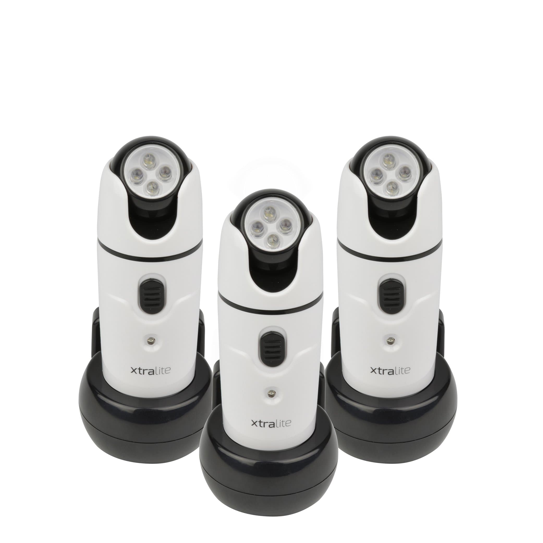 NiteSafe Swivel Rechargeable Night Light - 4 Function LED Nightlight, Power Failure Light, Torch and Work Light - Triple Value Bundle