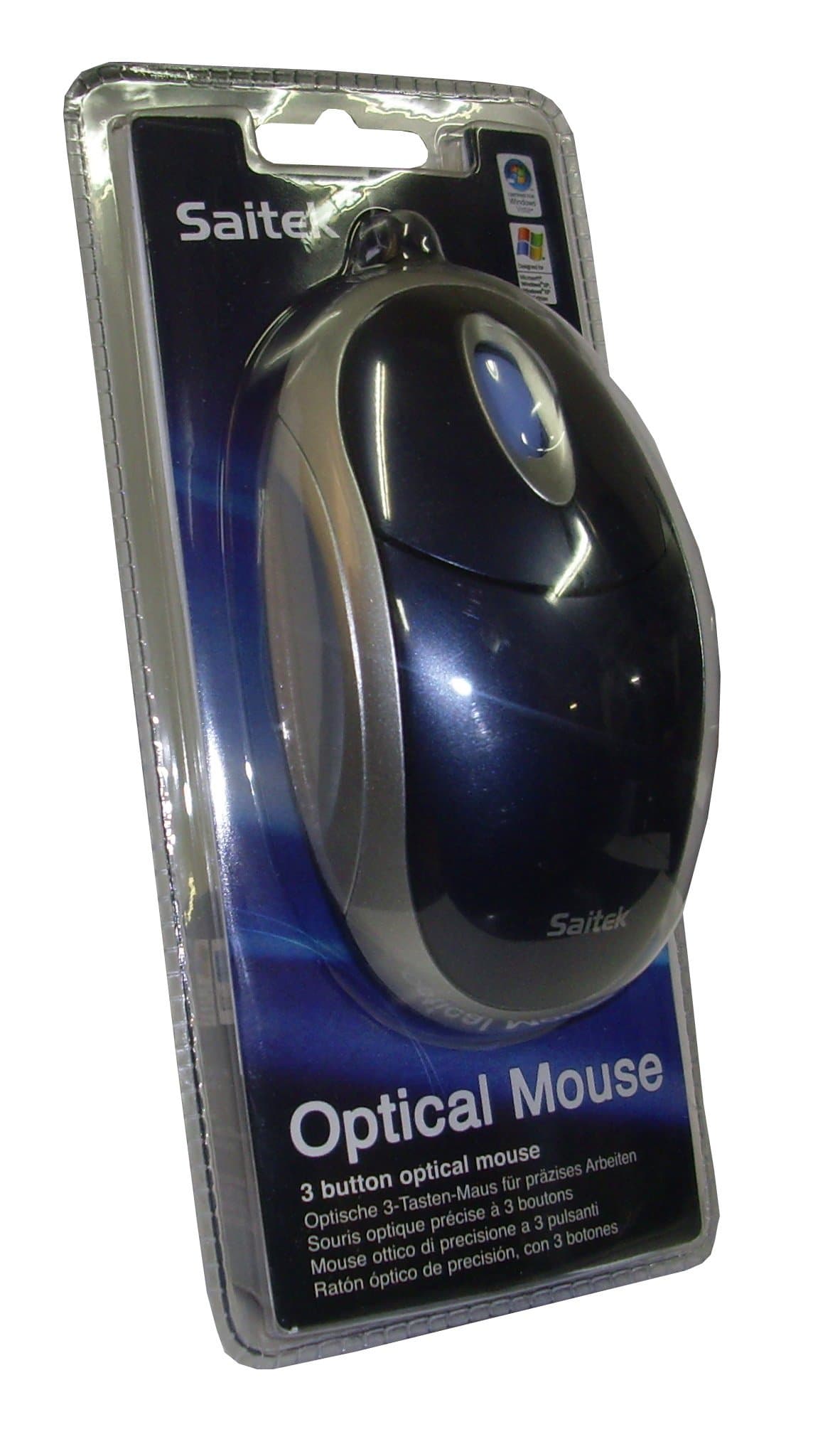 SAITEK DESKTOP OPTICAL MOUSE METALLIC BLUE