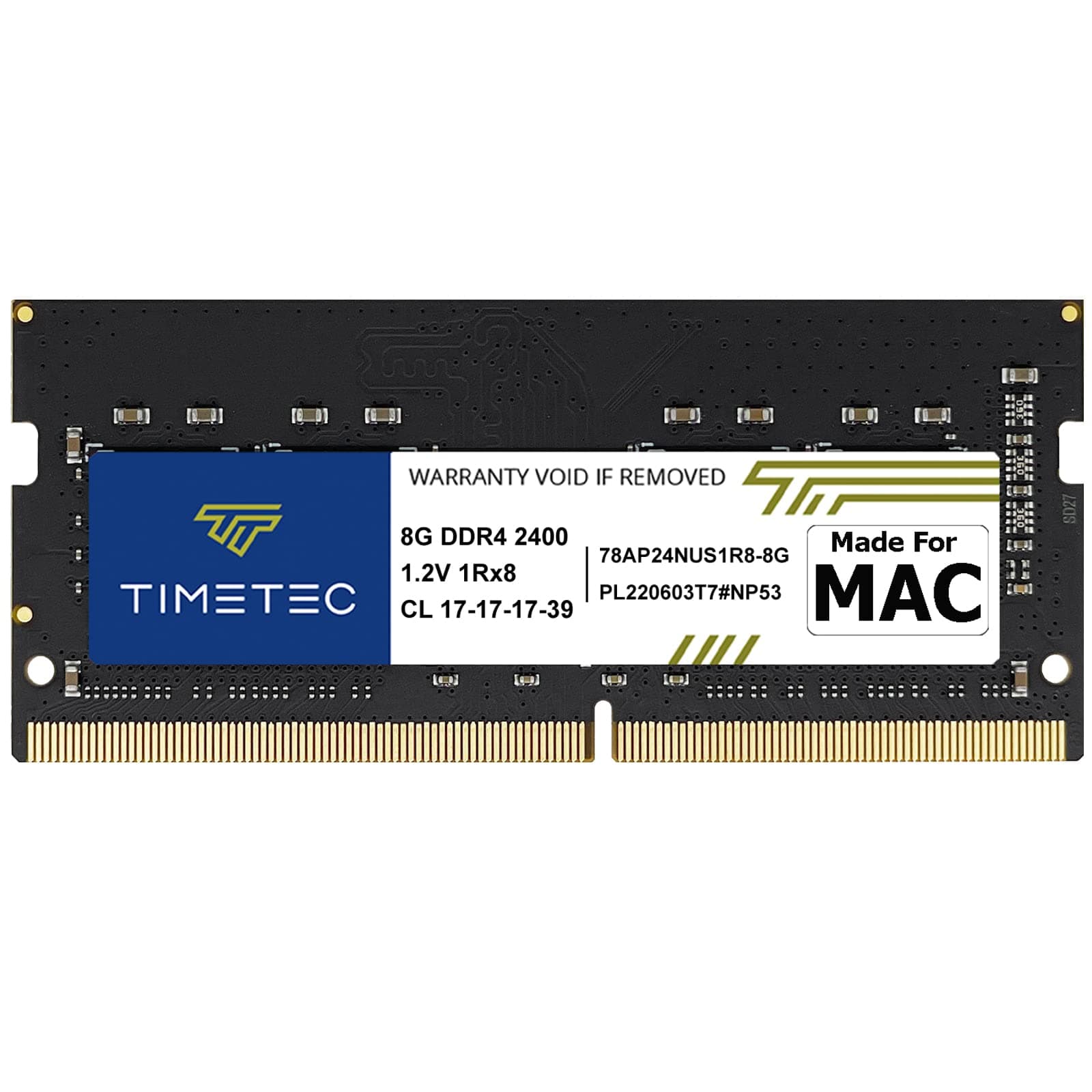 Timetec Hynix IC 8GB Compatible for Apple 2017 iMac 27-inch w/Retina 5K Display, 2017 iMac 21.5-inch w/Retina 4K or Non-Retina Display DDR4 2400MHz PC4-19200 1Rx8 CL17 SODIMM Memory (Single Rank 8GB)