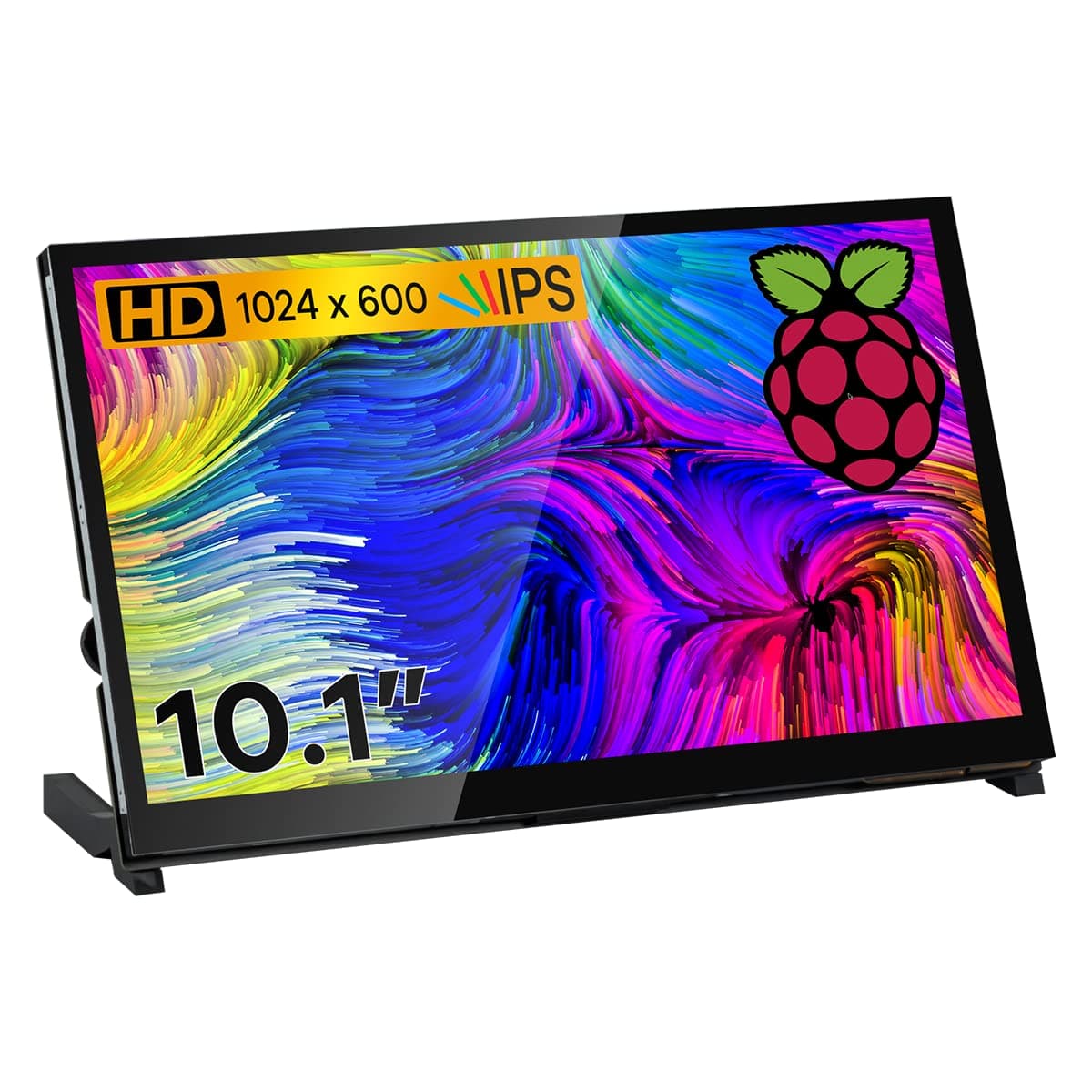 10.1" IPS LCD Capacitive Touch Screen HDMI Display Portable Monitor 1024X600 Built-in Dual Speakers for Raspberry Pi 5/4/3 Xbox PS4 Windows 7/8/10