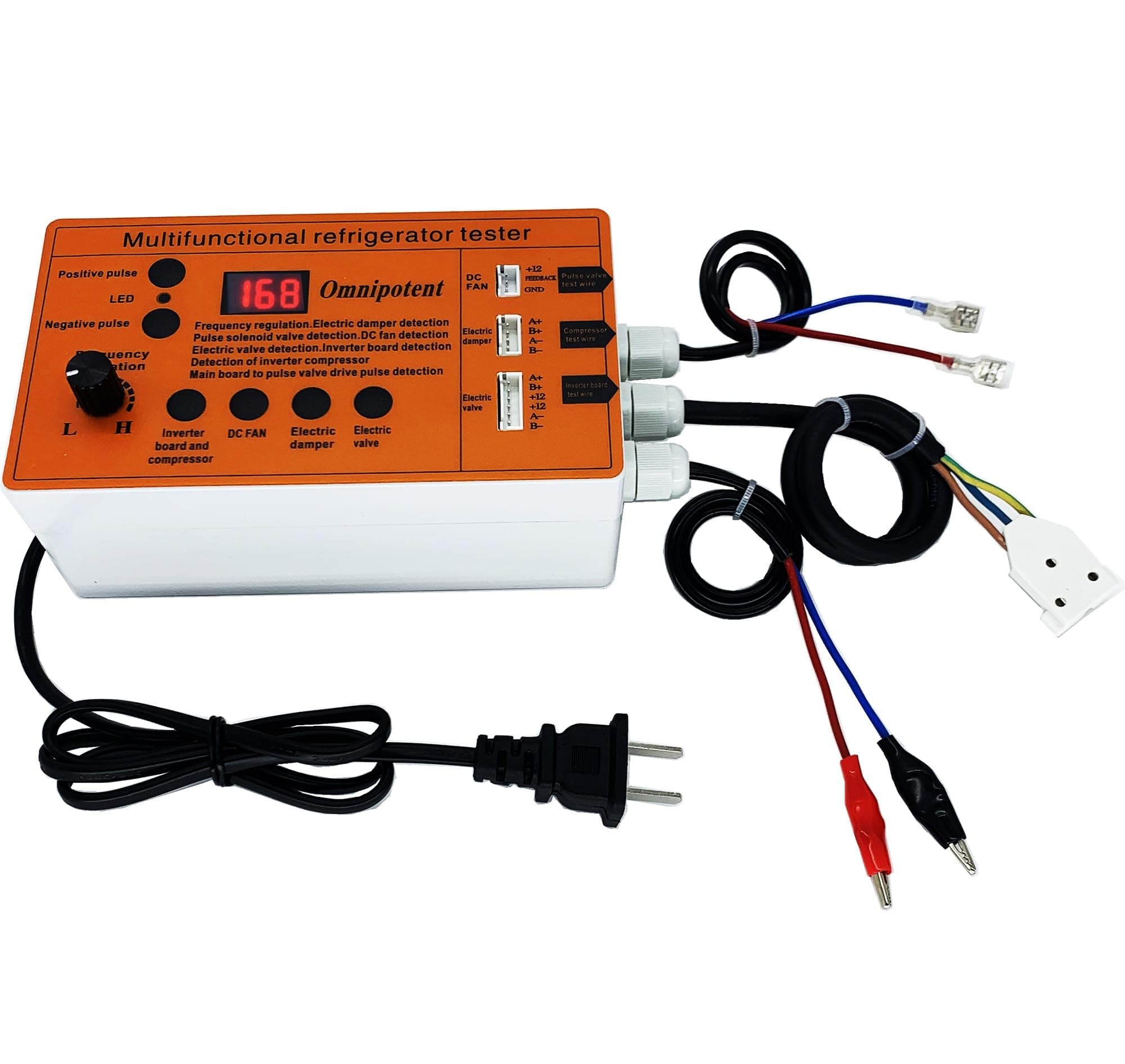 Multifunctional Refrigerator Compressor Tester, Refrigerator Inverter Compressor Pulse Solenoid Tester, DC Fan Damper Electric Valve Fault Detector