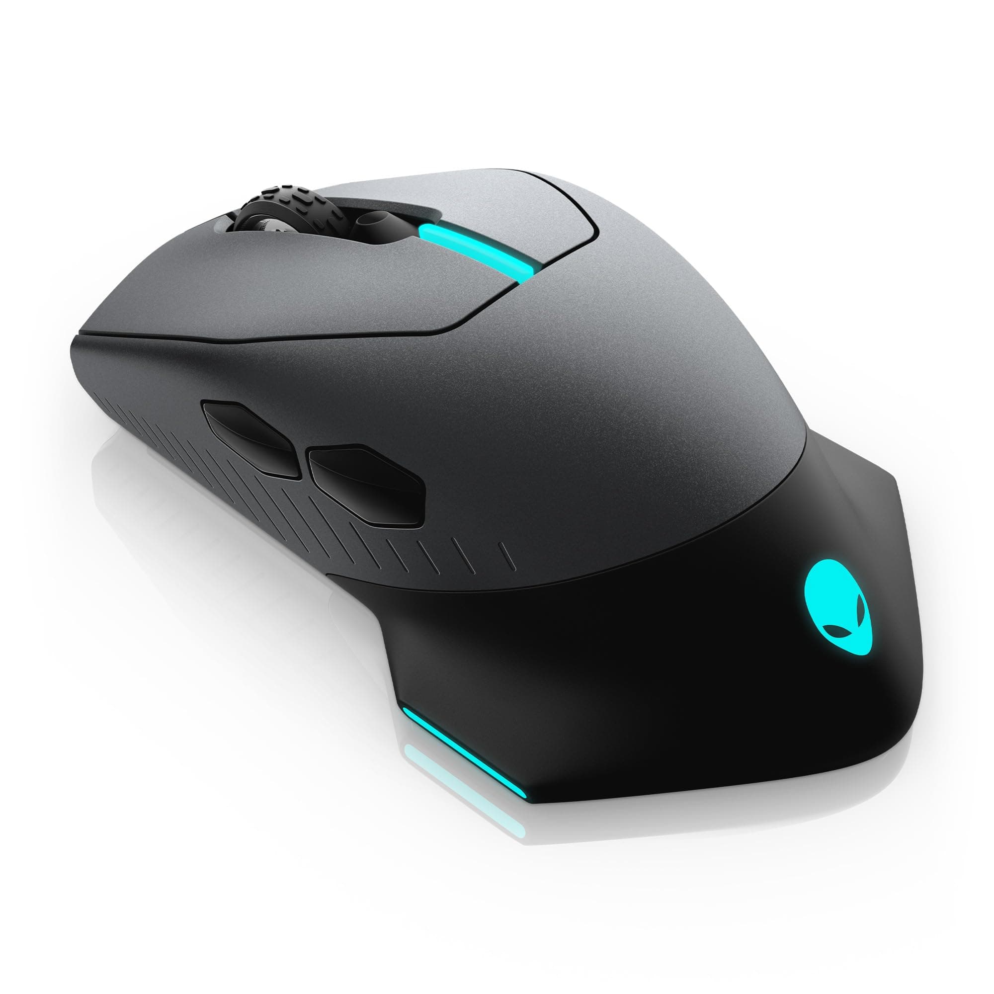 Wired/Wireless Gaming Mouse AW610M: 16000 DPI Optical Sensor - 350 Hour Rechargeable Battery, 7 Buttons, 3-ZONE 16.8m AlienFX RGB Lighting, Edge-Free Design, Ergonomic, Dark Side of the Moon