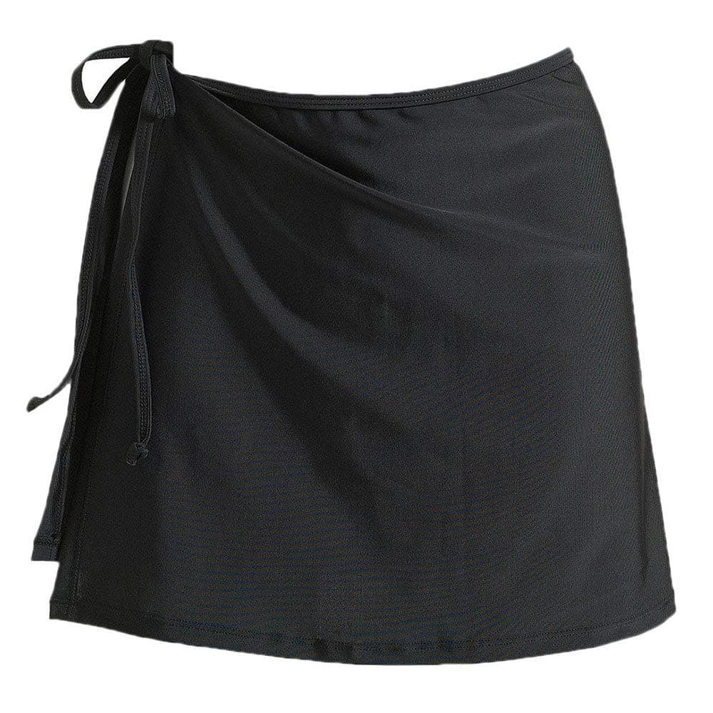 JadeRich Women's Solid Color Side Slit Beach Wrap Skirt Bikini Cover-up(No Bottom)