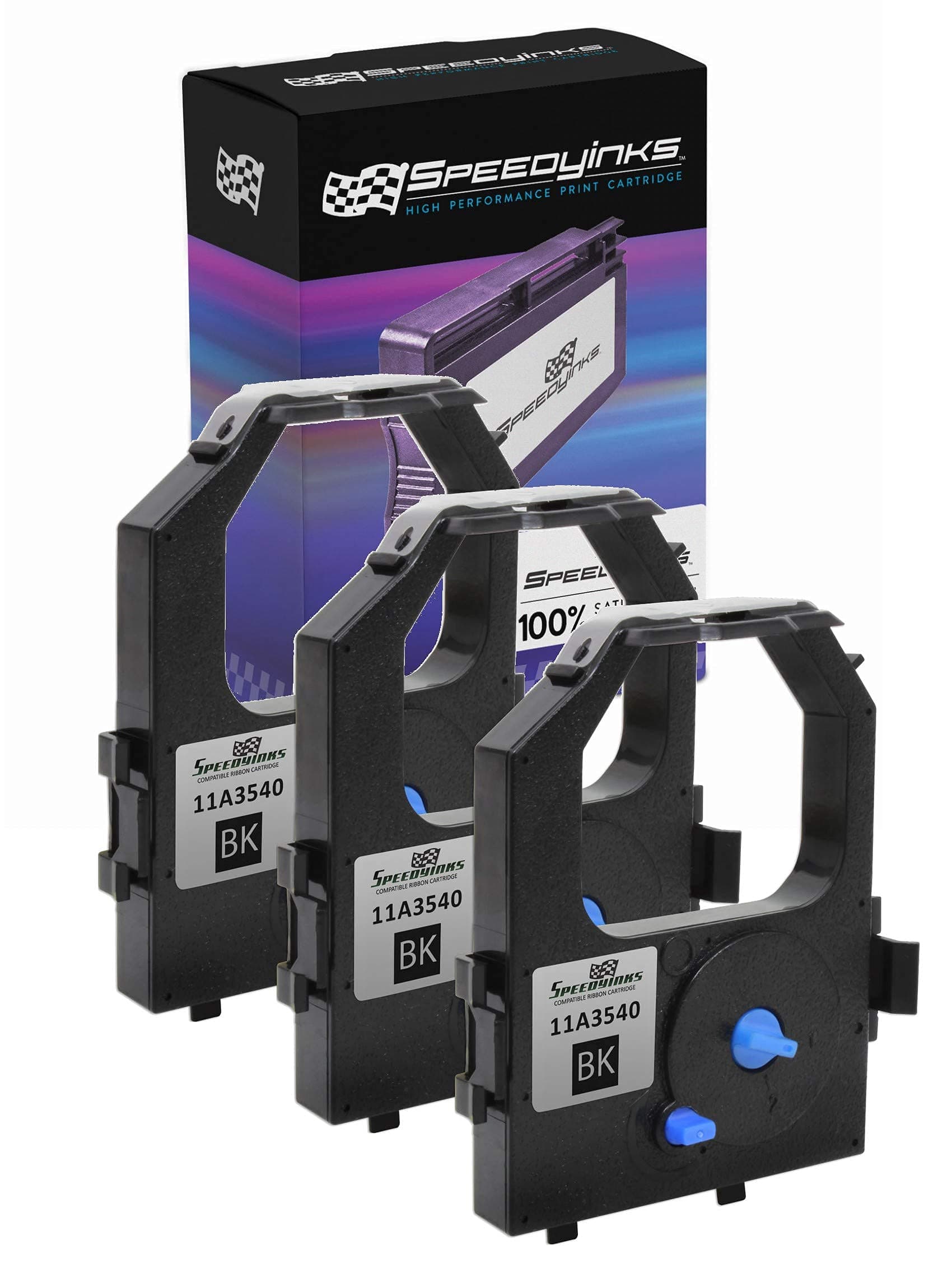 SPEEDYINKS Compatible Re-Inking Printer Ribbon Cartridge Replacement for Lexmark 11A3540 (Black, 3-Pack) Compatible with Lexmark Forms 2380 2381 2390 2391 2481 2490 2491 2580 2580N 2581