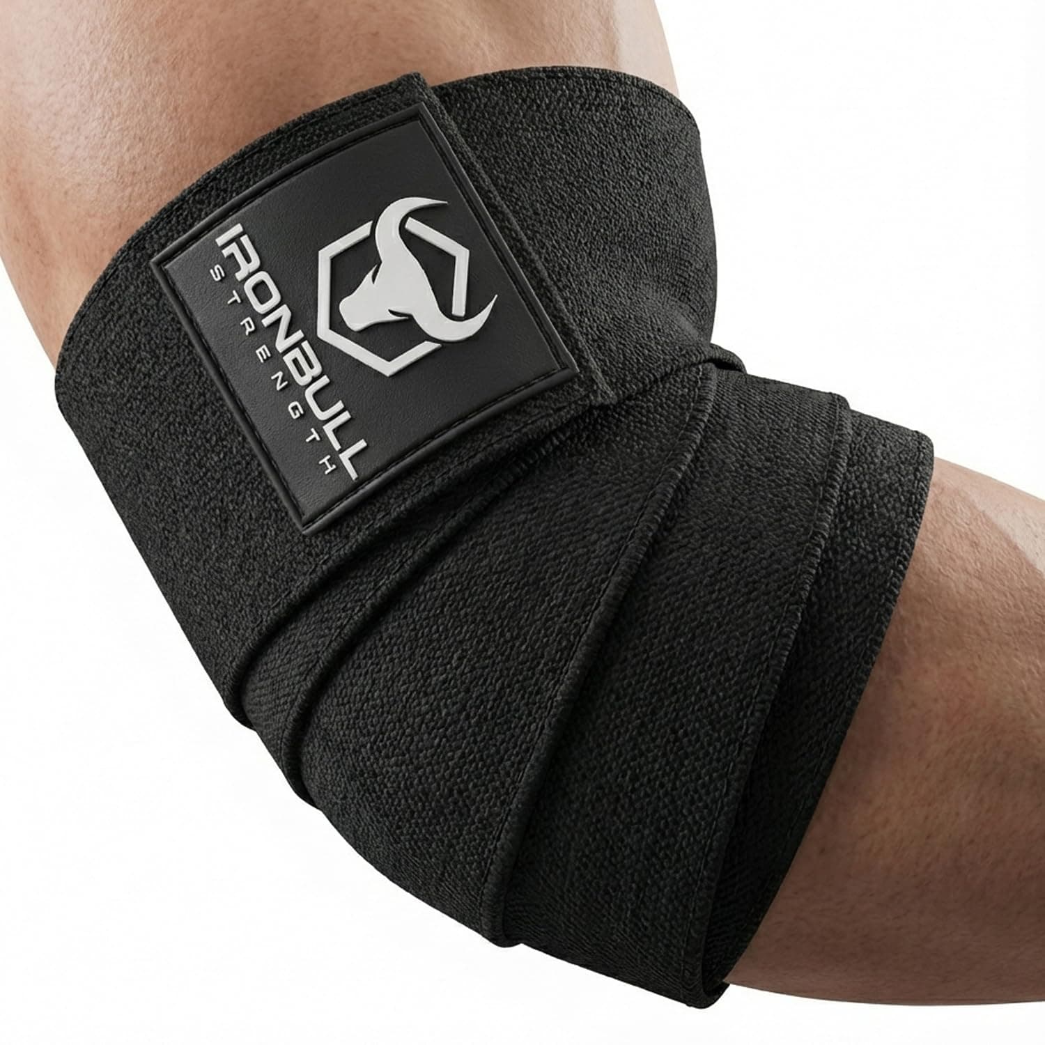 Elbow Wraps (1 Pair) - 40" Elastic Elbow Support & Compression - for Weightlifting, Powerlifting, Fitness, Cross Training & Gym Workout - Elbow Straps for Weight Lifting