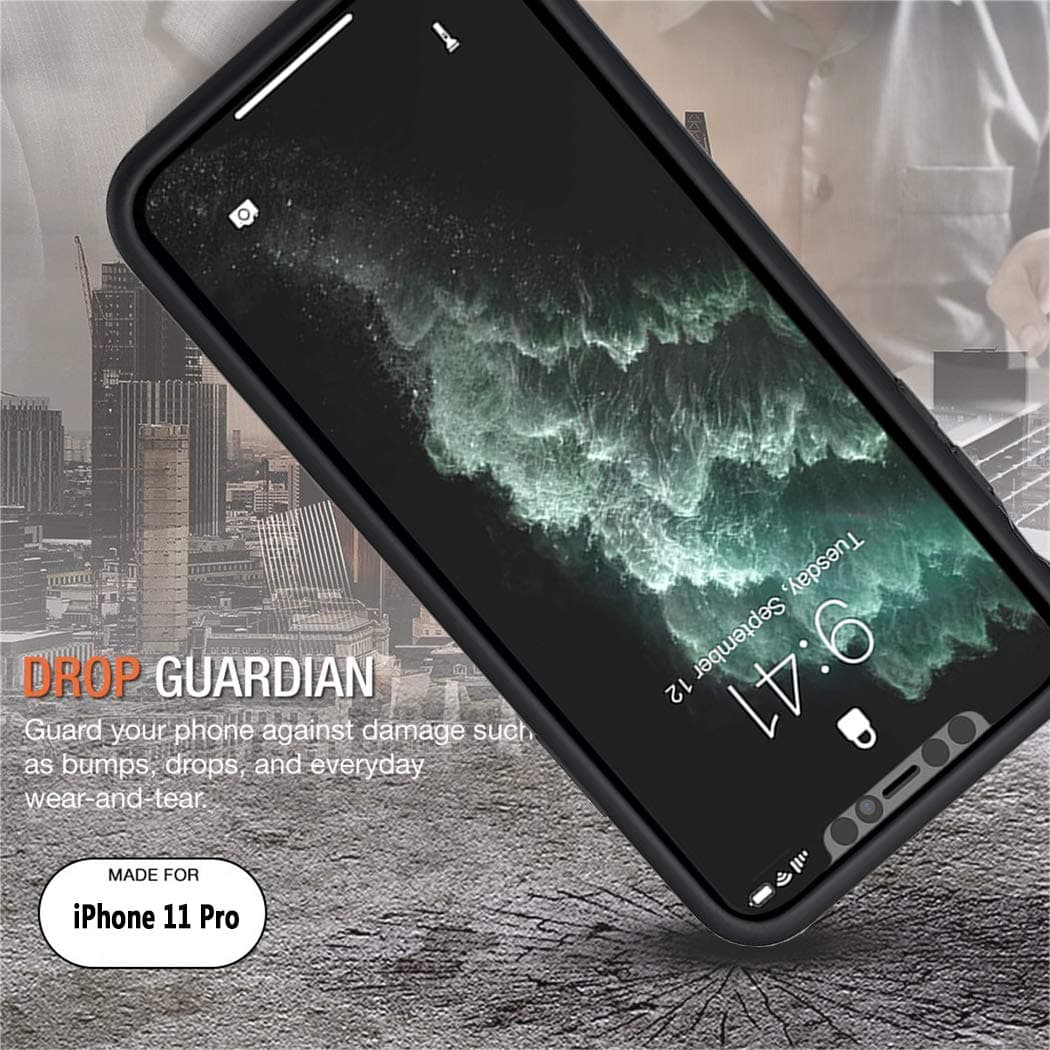 Euhan 5200mAh Ultra Thin Rechargeable Portable Power Charging Case for iPhone 11 Pro (5.8 inch) Extended Battery Pack Power Bank Charger Case (Black)