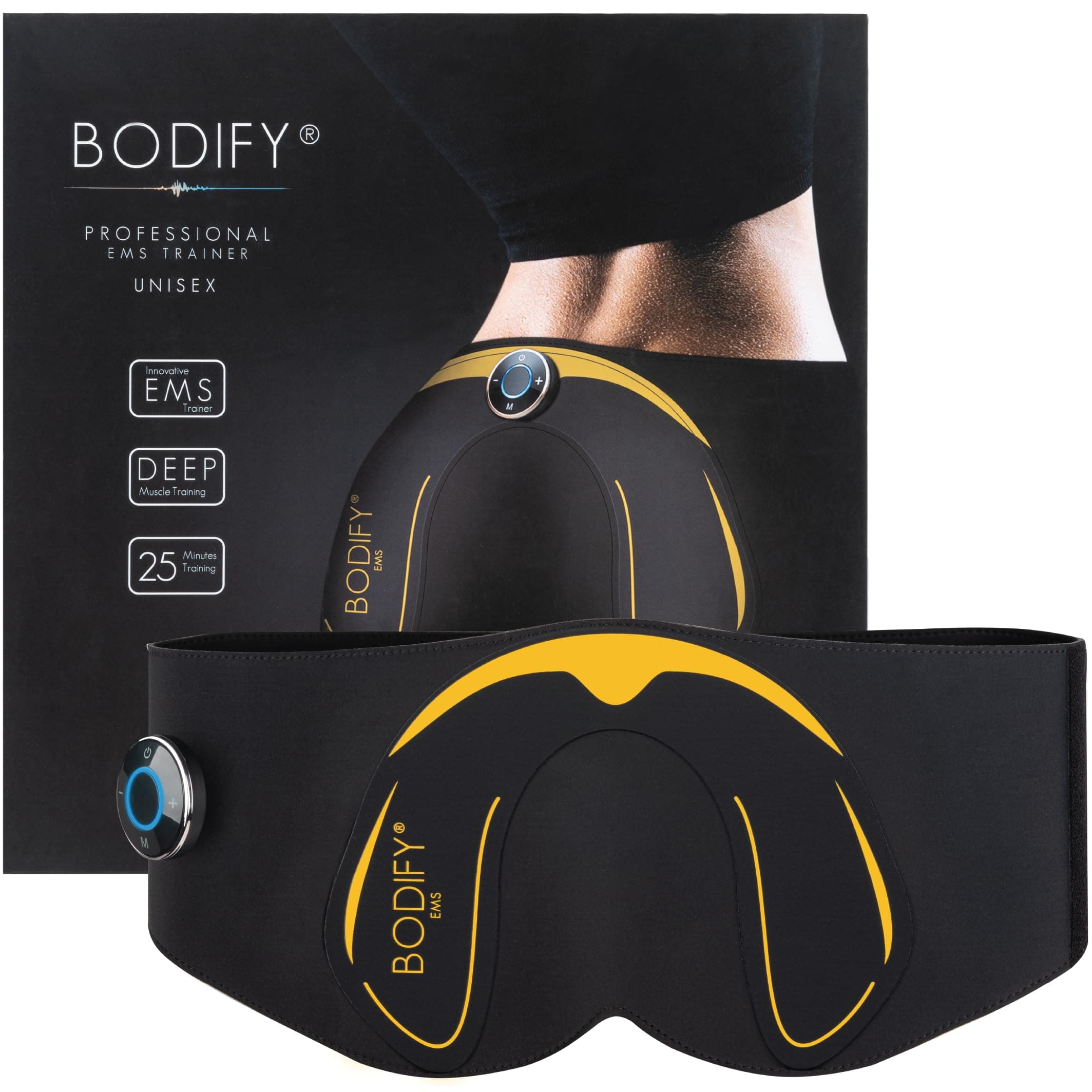 – Bodify® EMS butt trainer Pro – Targeted stimulation of the butt muscles – Muscle toning – Buttock trainer for men and women THE ORIGINAL