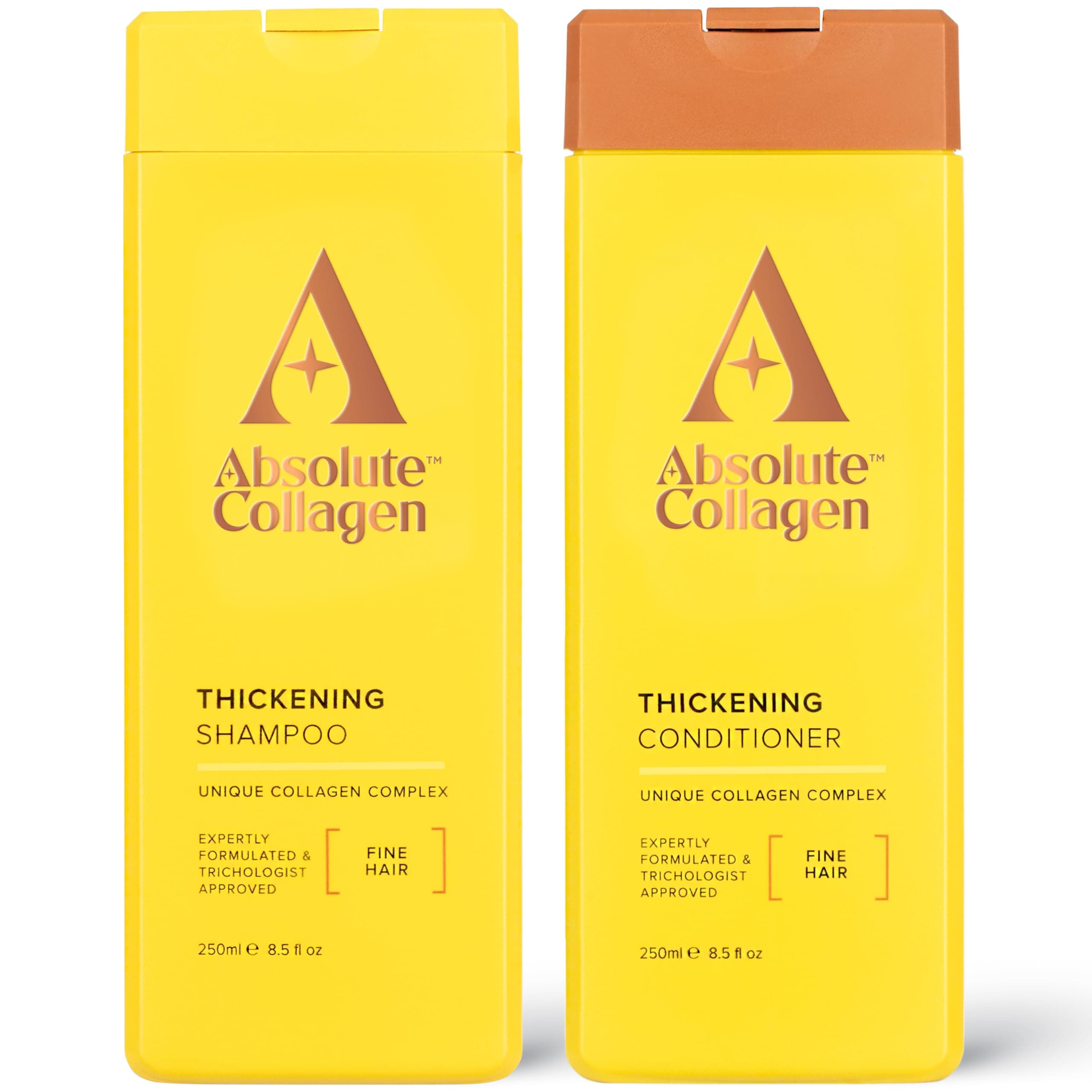 Thickening Collagen Complex Shampoo and Conditioner Set 500ml - For Thin & Fine Hair - Strengthen, Nourish and Volumise - Boost Shine - Fight Signs of Hair Ageing - Paraben Free