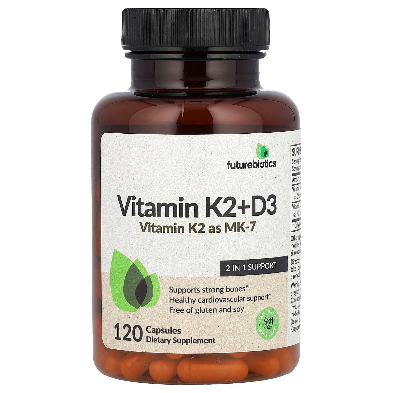 Futurebiotics, Vitamin K2 + D3, 120 Capsules