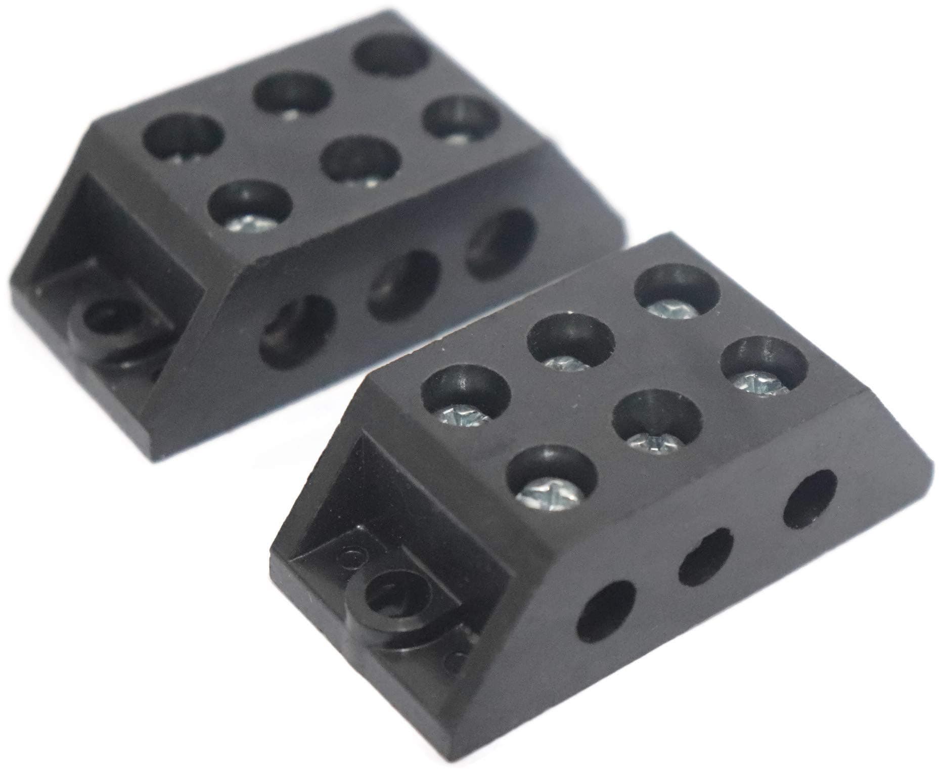 Electronic Spices Bakelite Connection Terminal Plate 30 A 3 Way Close Type, Black