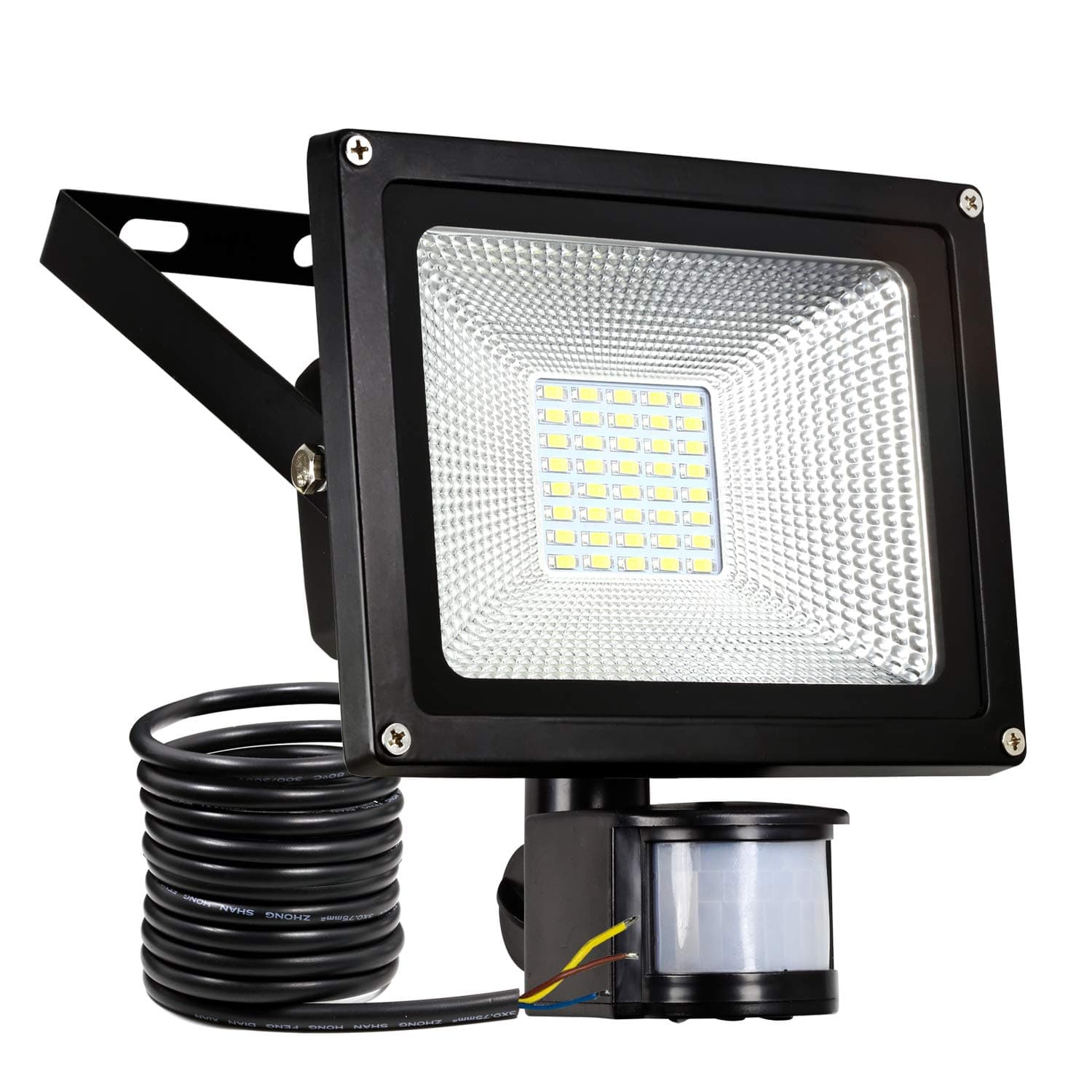 20W security lights motion sensor floodlight outside lighting with sensor lights outdoor Light With PIR LED Security Light Waterproof 2000 Lumen Daylight White