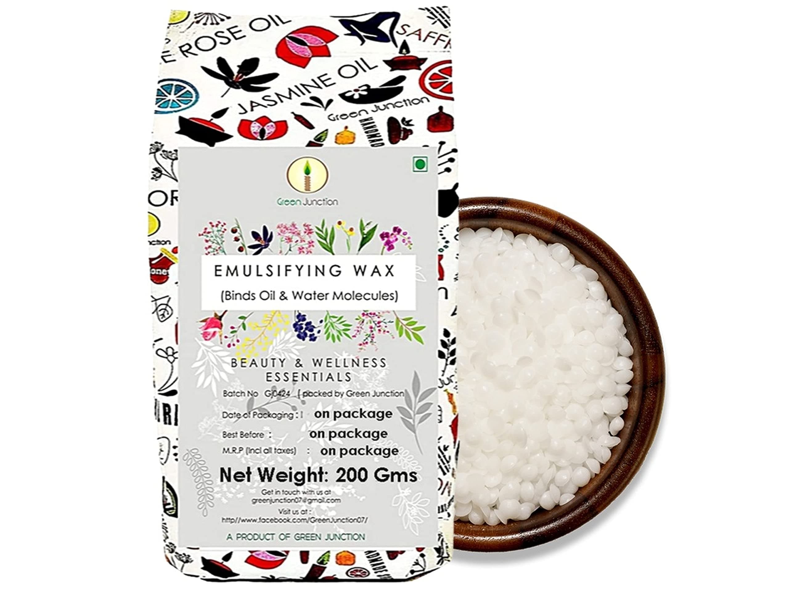 Green Junction Emulsifying Wax Pellets, 200 G Pack, 200 g