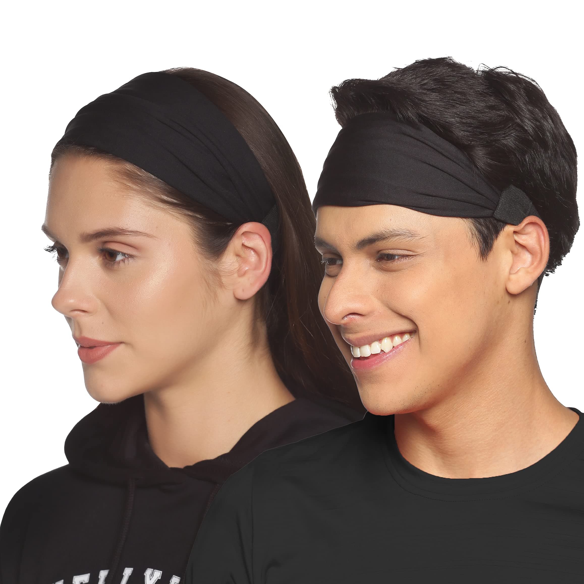 Boldfit Head Band Premium with Strap - Black, One Size
