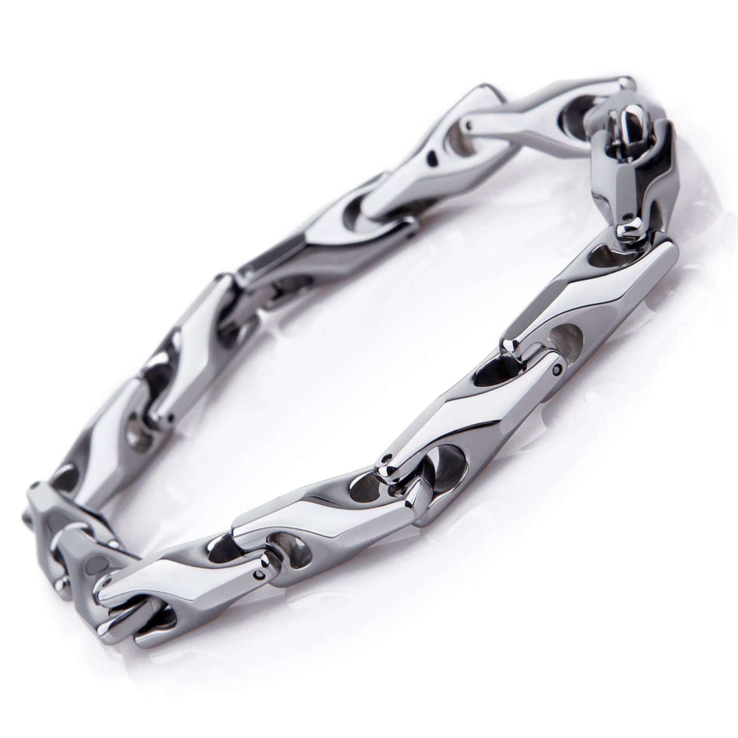 Stunning Solid Tungsten Link Bracelet for Men
