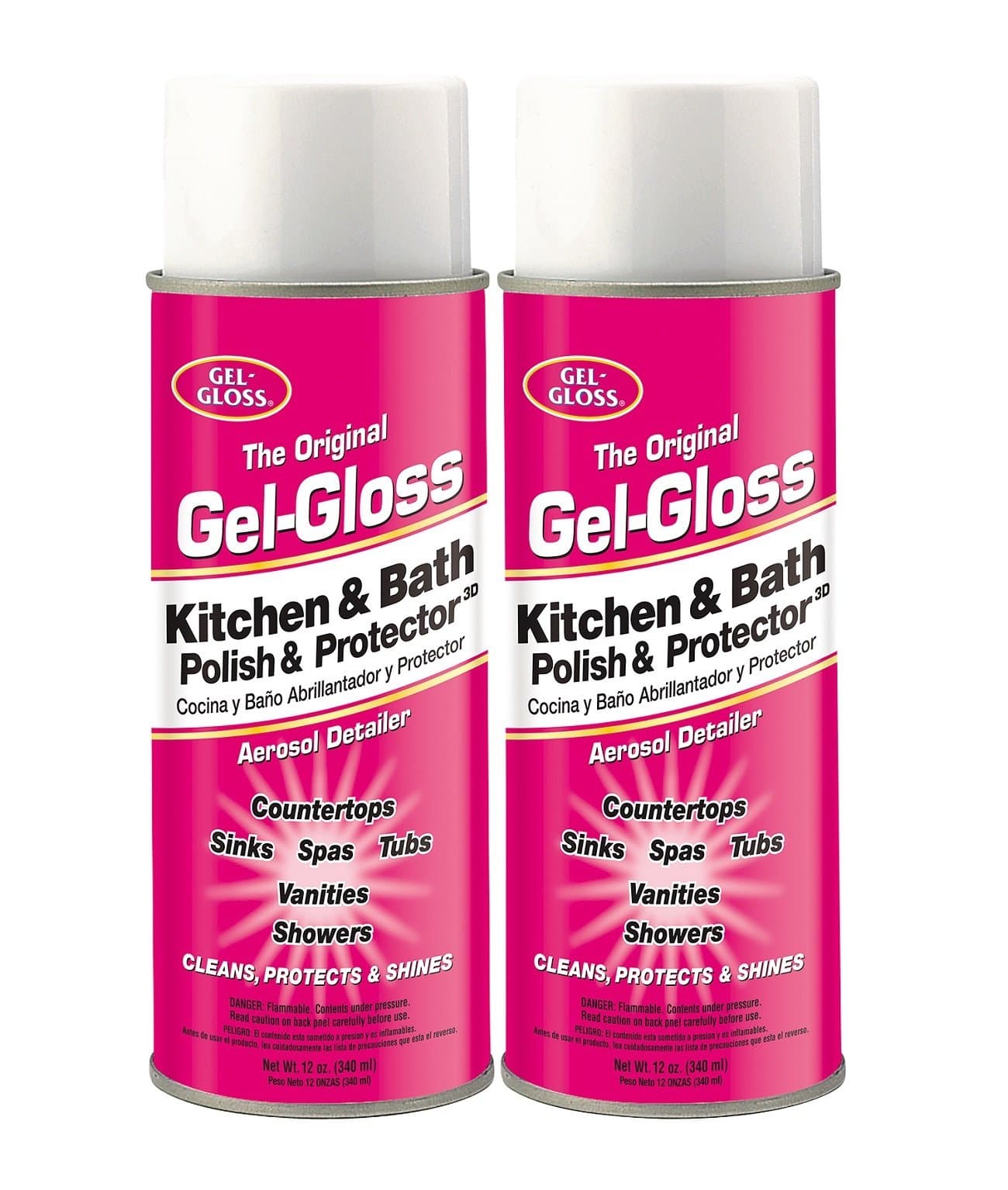 Gel-Gloss TRKIT-GA12.DBL Kitchen and Bath Polish and Protector - 12 oz,Pack of 2