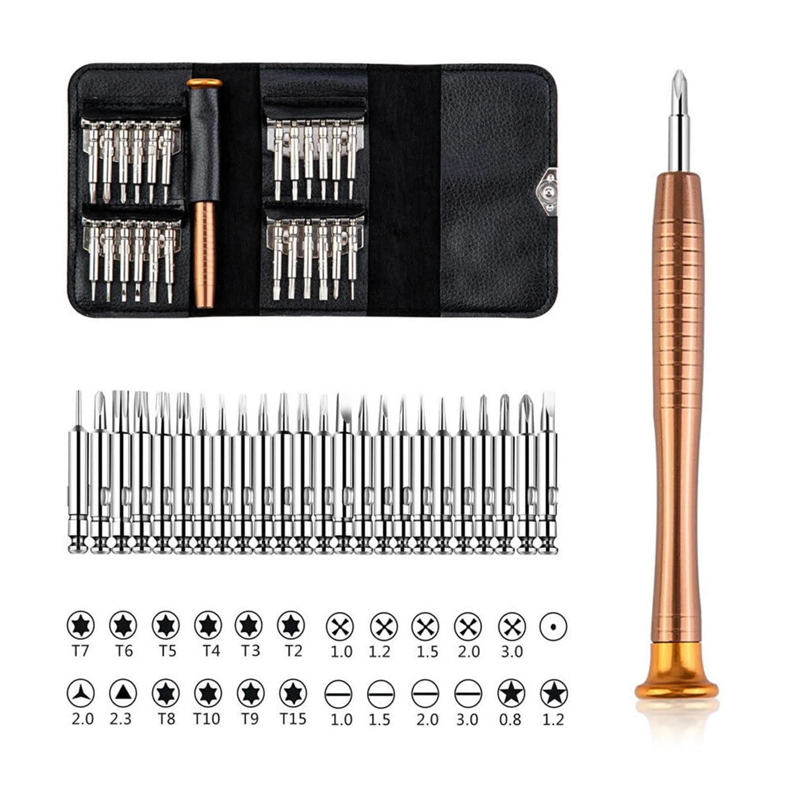 Screwdrivers Tool Set for DJI NEO/Mavic 2/2S Phantom 3 4/4 Pro/Mavic 2/3 Mini 4K/2/SE/Mini 3 /Mini 3 Pro/4 Pro Spark Avata 2 and Other Electronics Device Repair Universal Screwdriver 25 in 1