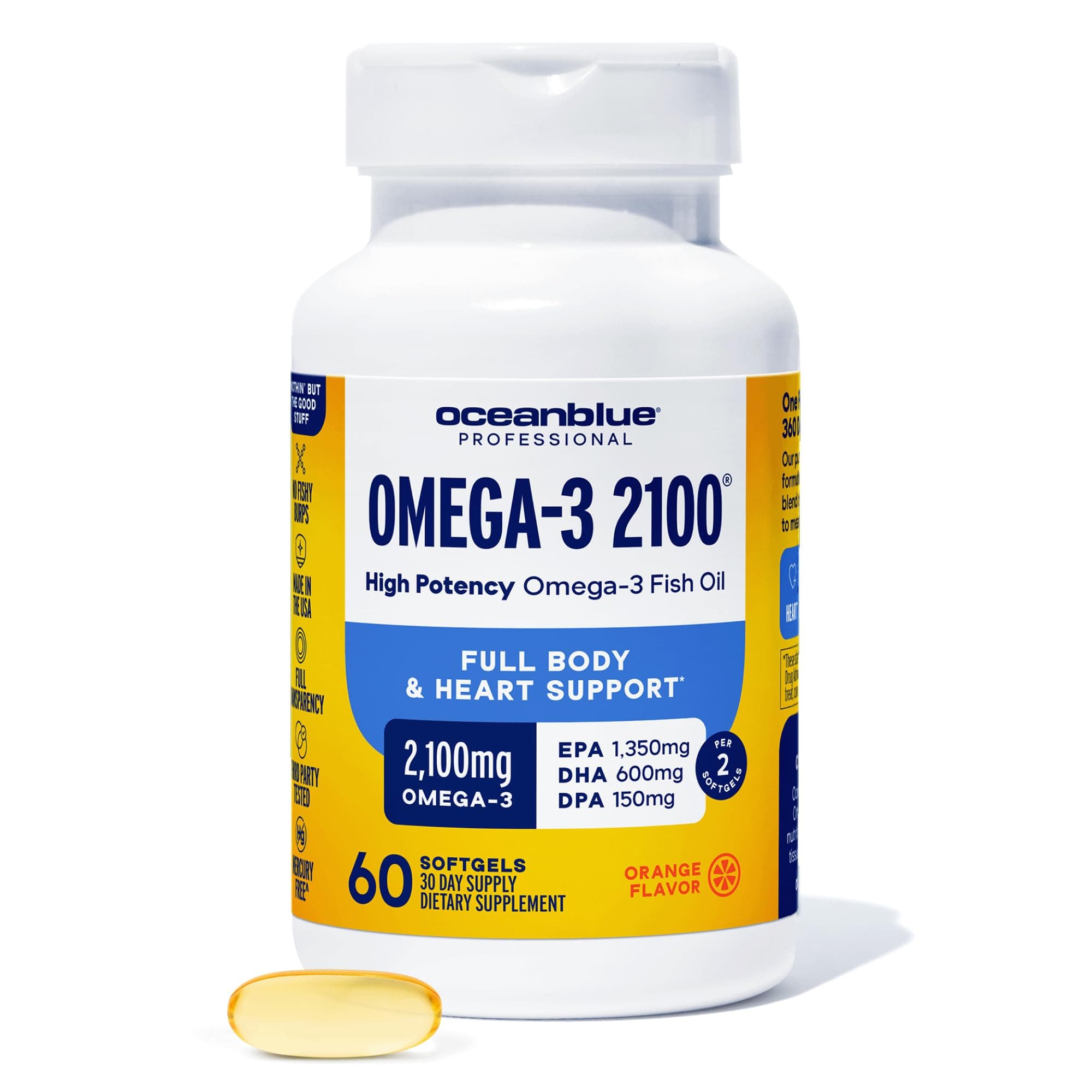 Ocean Blue Omega 2100 Nutritional Supplement, 60 Count