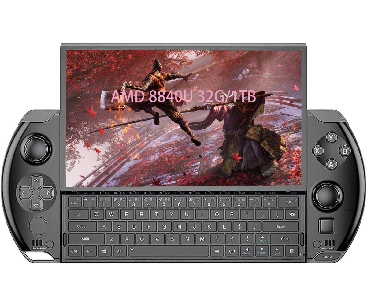GPD Win 4,Portable Handheld Game Console 6" Touchscreen 1920X1080 Mini Laptop UMPC Win 11 CPU AMD Ryzen 7 8840U 32GB LPDDR5 RAM/1TB M.2 NVMe 2280 SSD (Black)