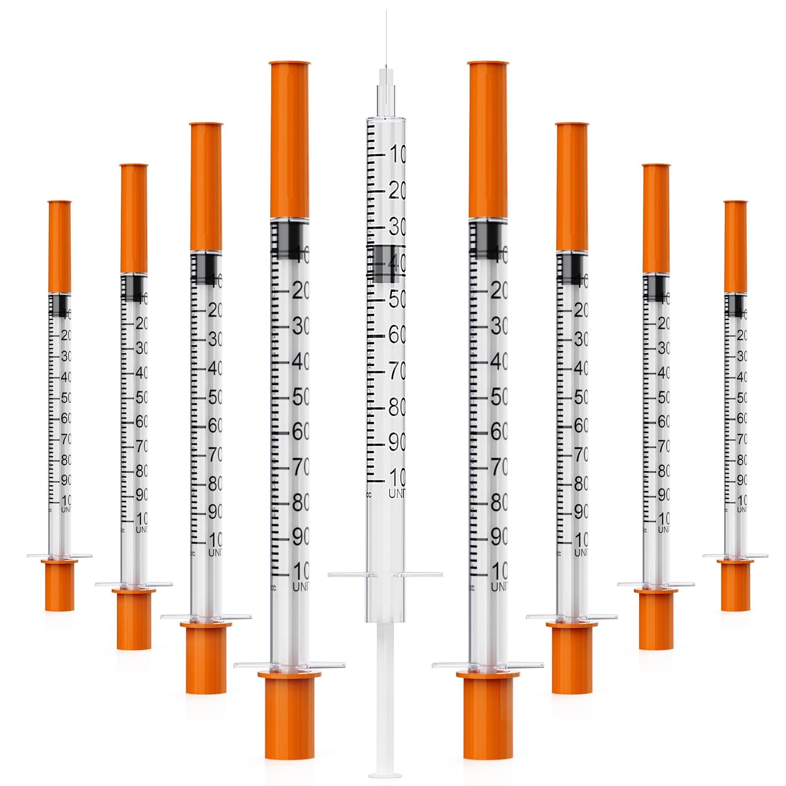 1ml/cc Syringe with Needle, 30 Gauge 1/2 inch Disposable Lab Dispensing Supplies Individually Wrapped, Pack of 25