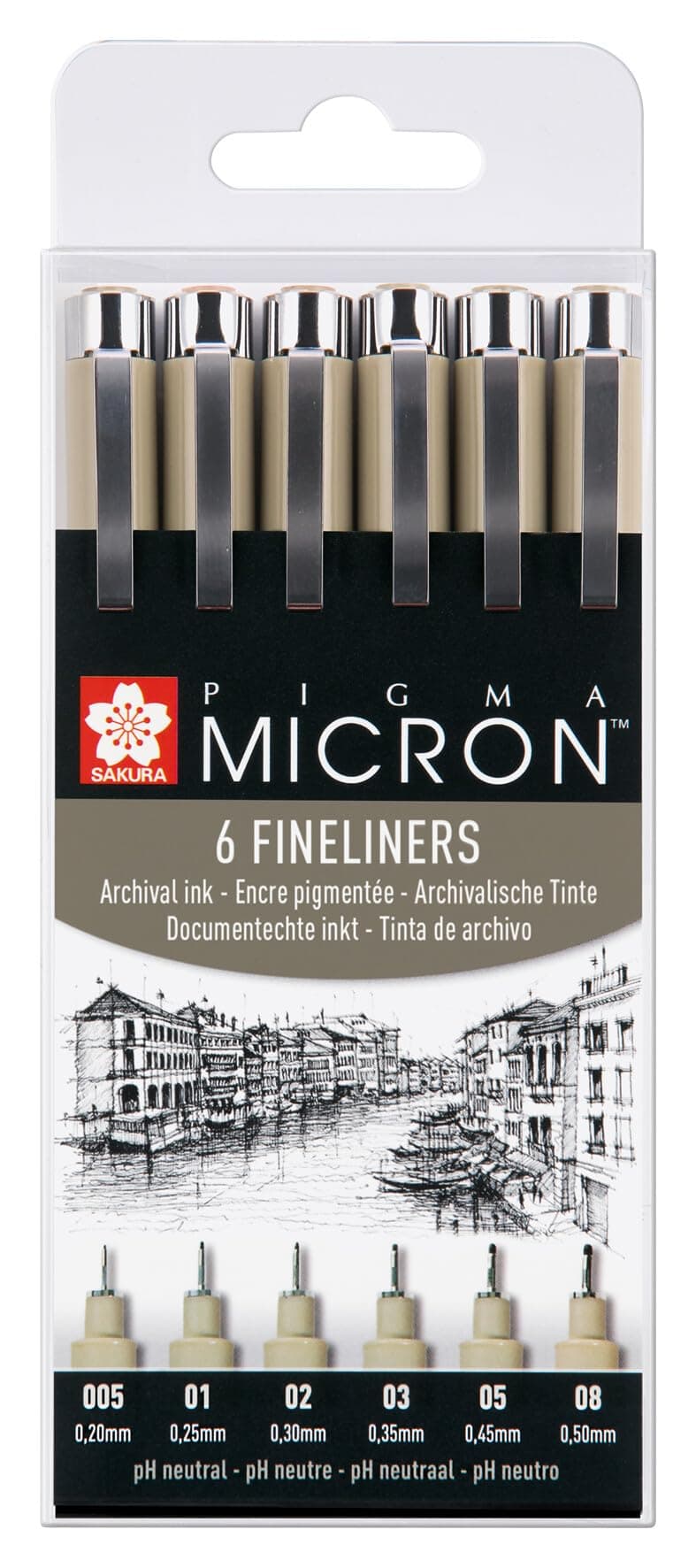 Pigma Micron 6 Fineliners,Black