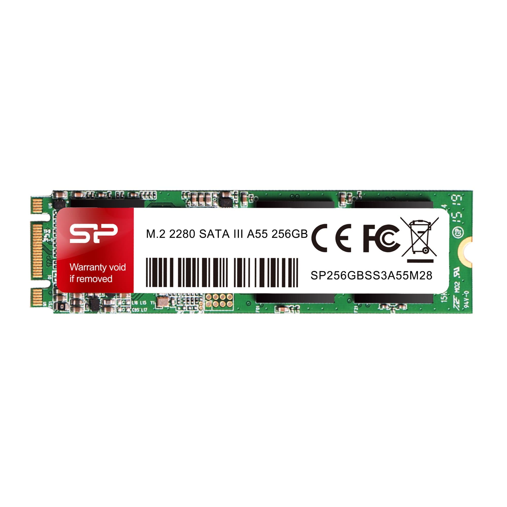 Silicon Power 256GB A55 M.2 SSD (SLC Cache For Speed Boost) SATA III Internal Solid State Drive 2280 (SU256GBSS3A55M28AB)