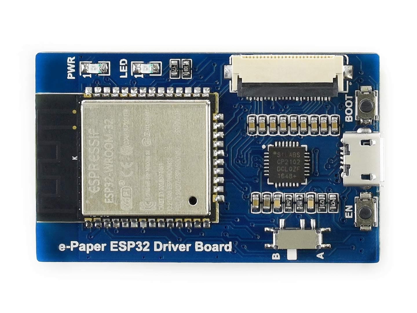 Universal e-Paper Driver Board with WiFi/Bluetoth SoC ESP32 onboard Support Various Waveshare SPI e-Paper Raw Panels