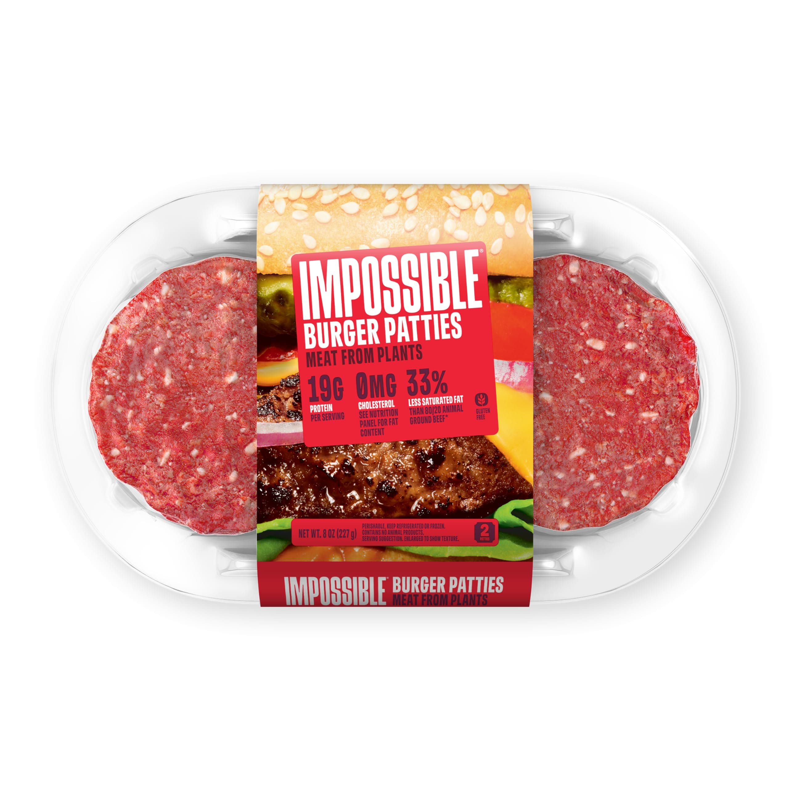 Impossible™ Burger Patties Made From Plants, 8 oz Pack
