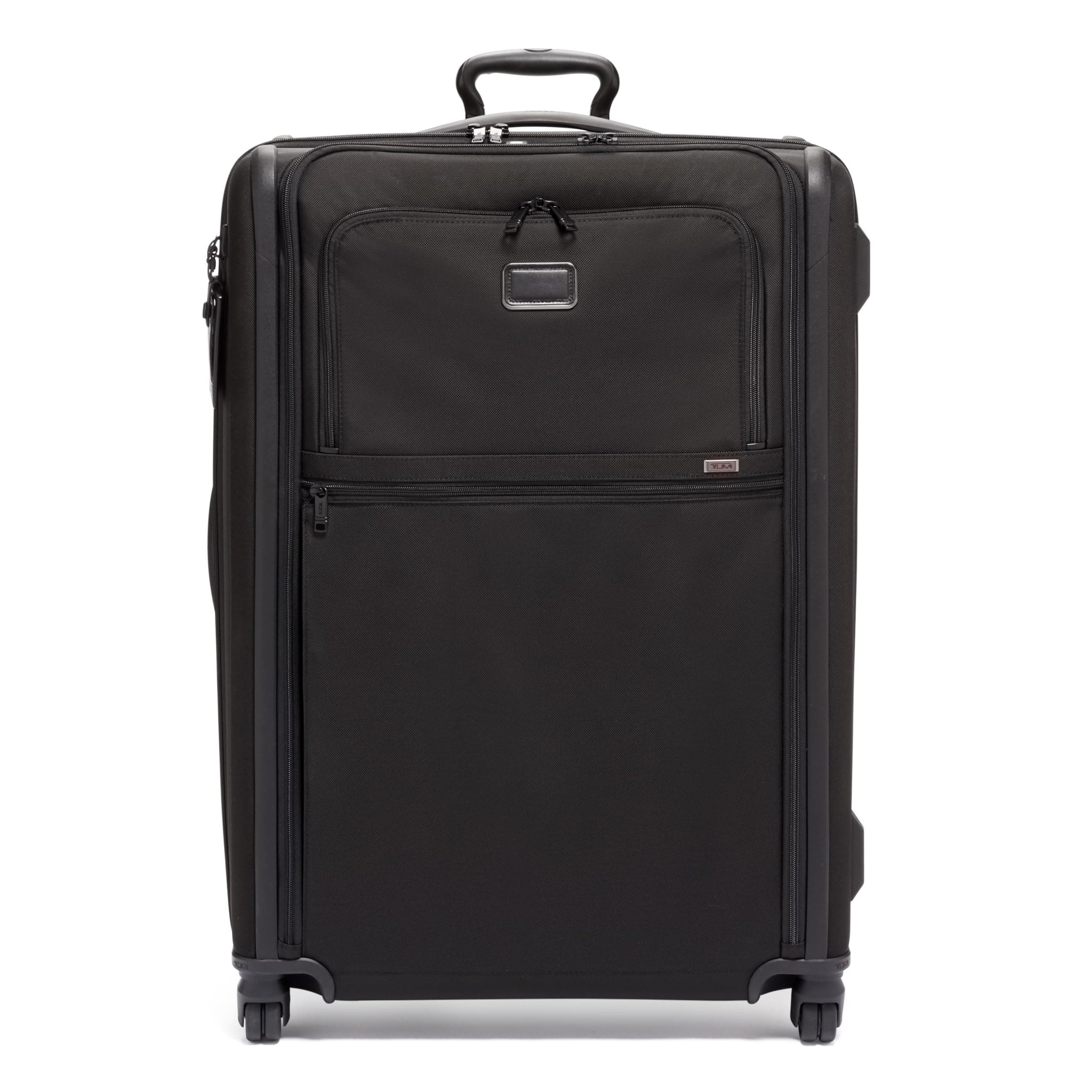 - Alpha X-Large Dual Access Expandable 4-Wheeled Checked Luggage - Zipper Expansion - Durable Ballistic Nylon - Extra Large Capacity Suitcase with TSA Lock - Dark Black