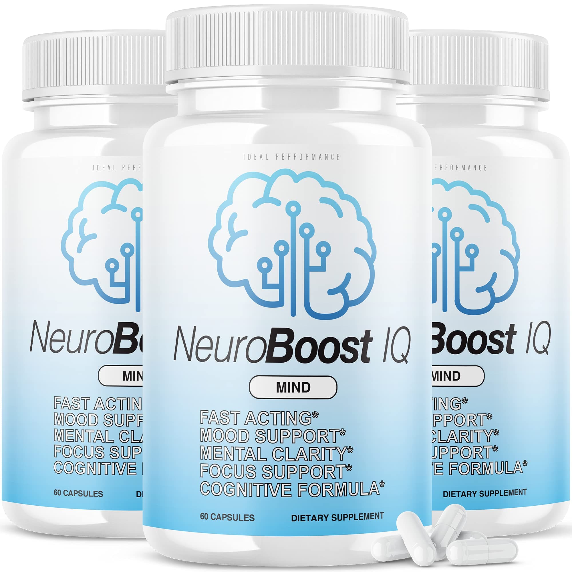 (3 Pack) Neuro Boost IQ Supplement Brain Pills Mind Ben Carson Neurobooster Neuroboostiq (180 Capsules)