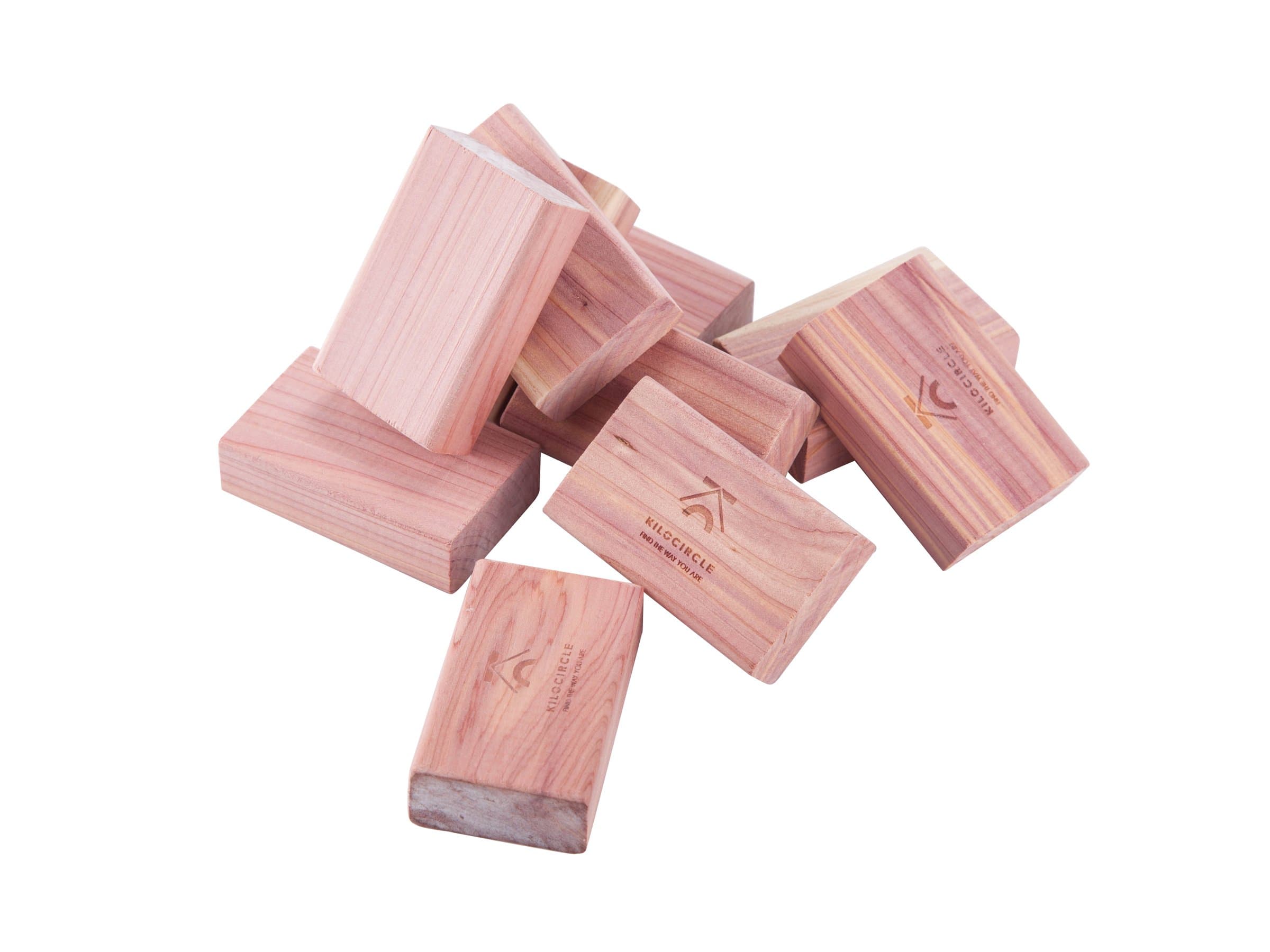 Red Cedar Blocks with Light Fragrance for Closets Cloth Protector 20pcs Pack