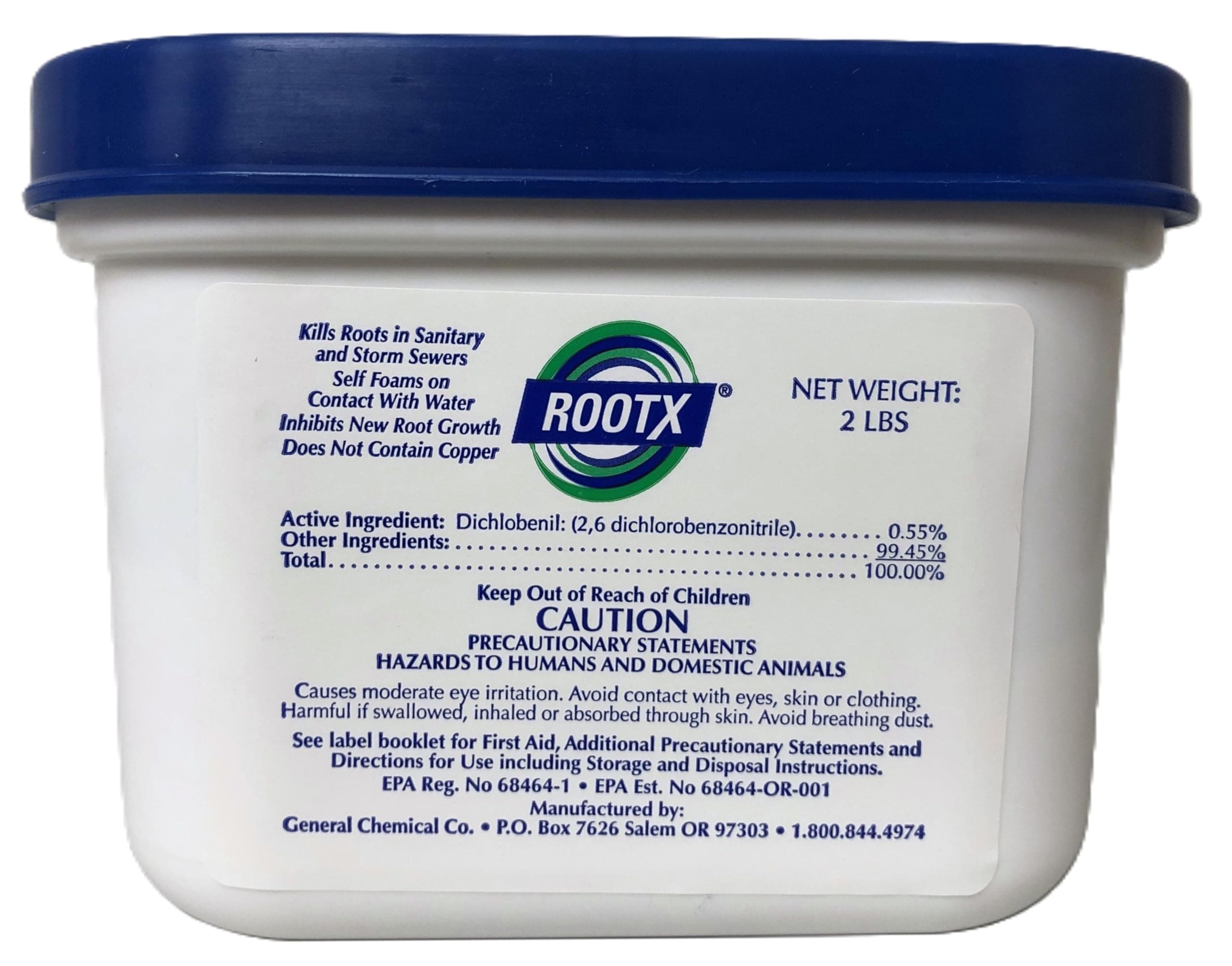 RootX - 2 LB. JAR (No Funnel/Applicator) Foaming Root Control for Sewer Lines and Septic Systems