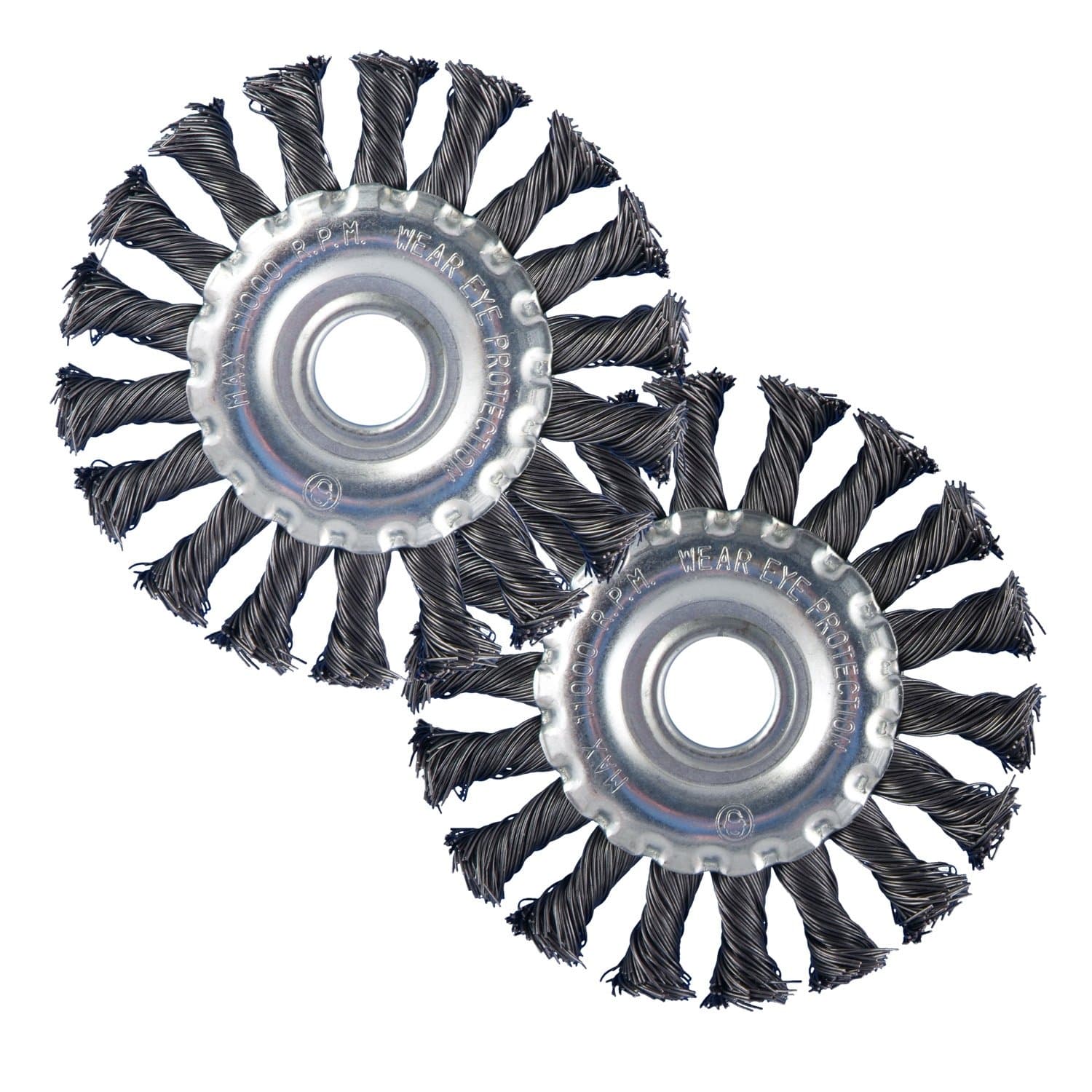 Ansen Tools AN-291 4-Inch Knotted Wire Wheel Brushes, 2-Piece