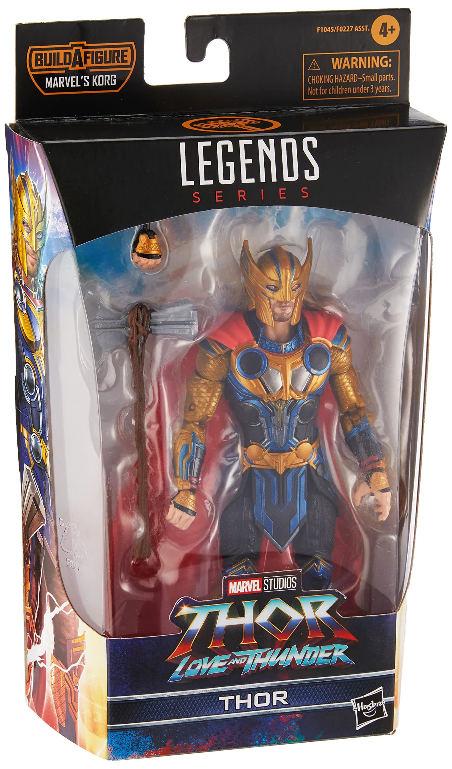 Marvel Hasbro Legends Thor: Love and Thunder 15 cm Collectable Thor Action Figure, 3 Accessories, Multi (F1045)
