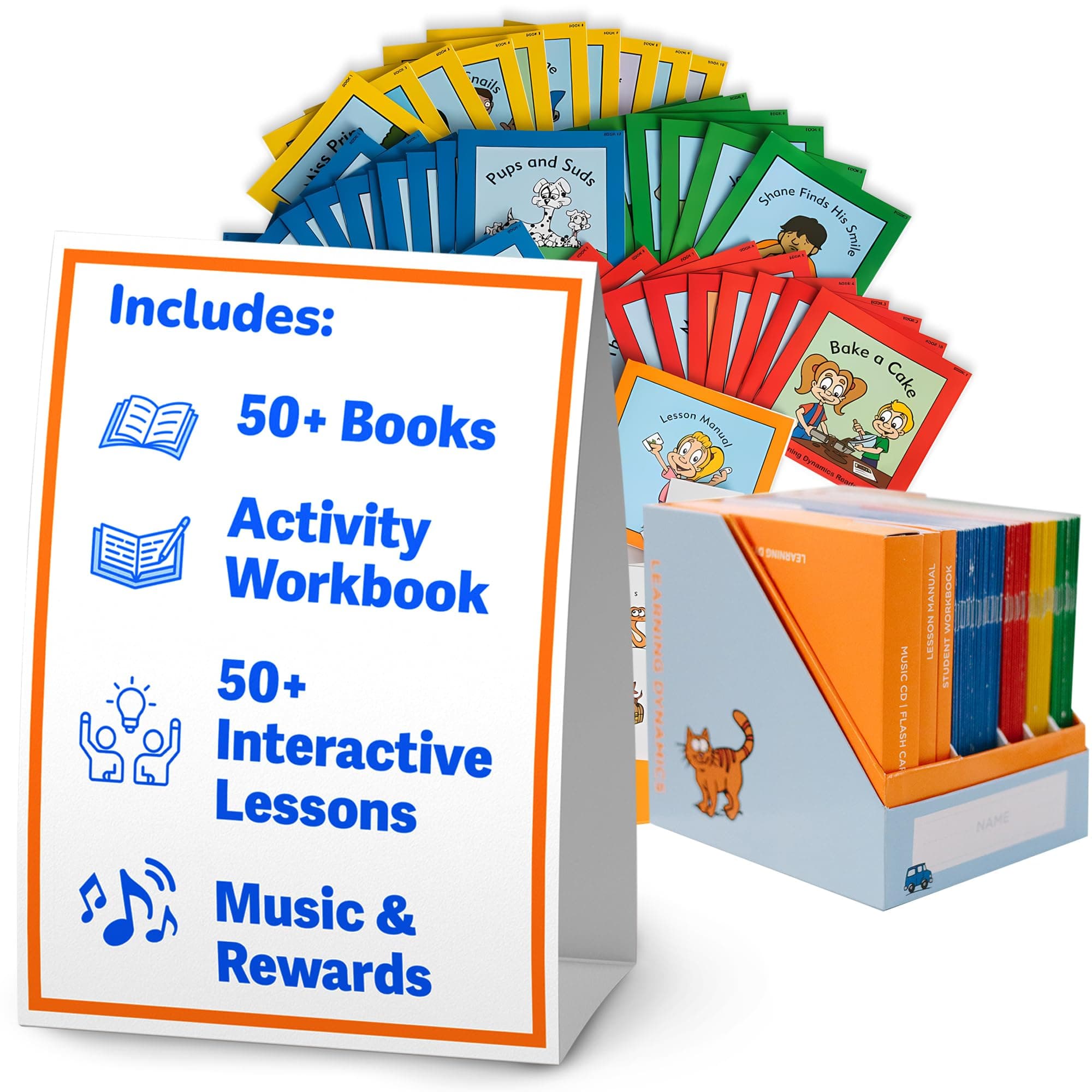 Learning Dynamics 4 Weeks to Read | Reading Program for 4 to 7 Years Old | Build Confidence with Their Own Personal Library, Includes 50 Books, Teaching Manual, Activities and Workbooks
