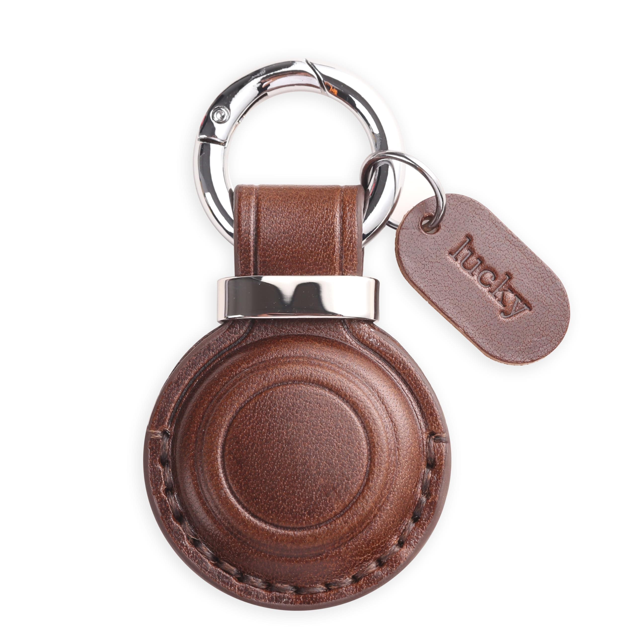 Compatible with Apple Airtag Holder Keyring Leather - Secure Case for Air Tag Holder Keyring Keychain Key Ring Accessories