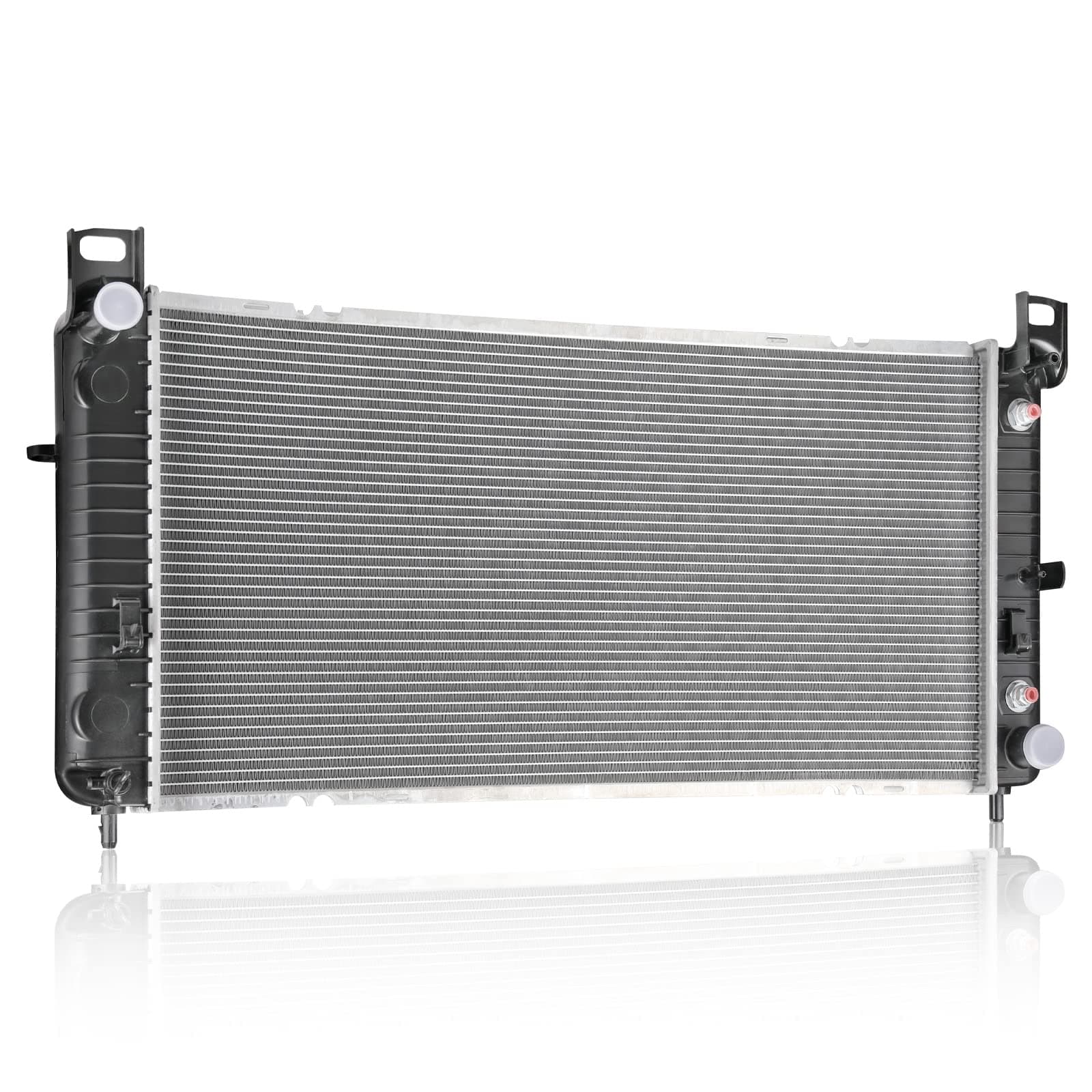 34" Core Radiator Complete Assembly Compatible with 2005-2013 Silverado 2500 5.3L 4.8L 1999-2004 Silverado 2500 6.0L 2423