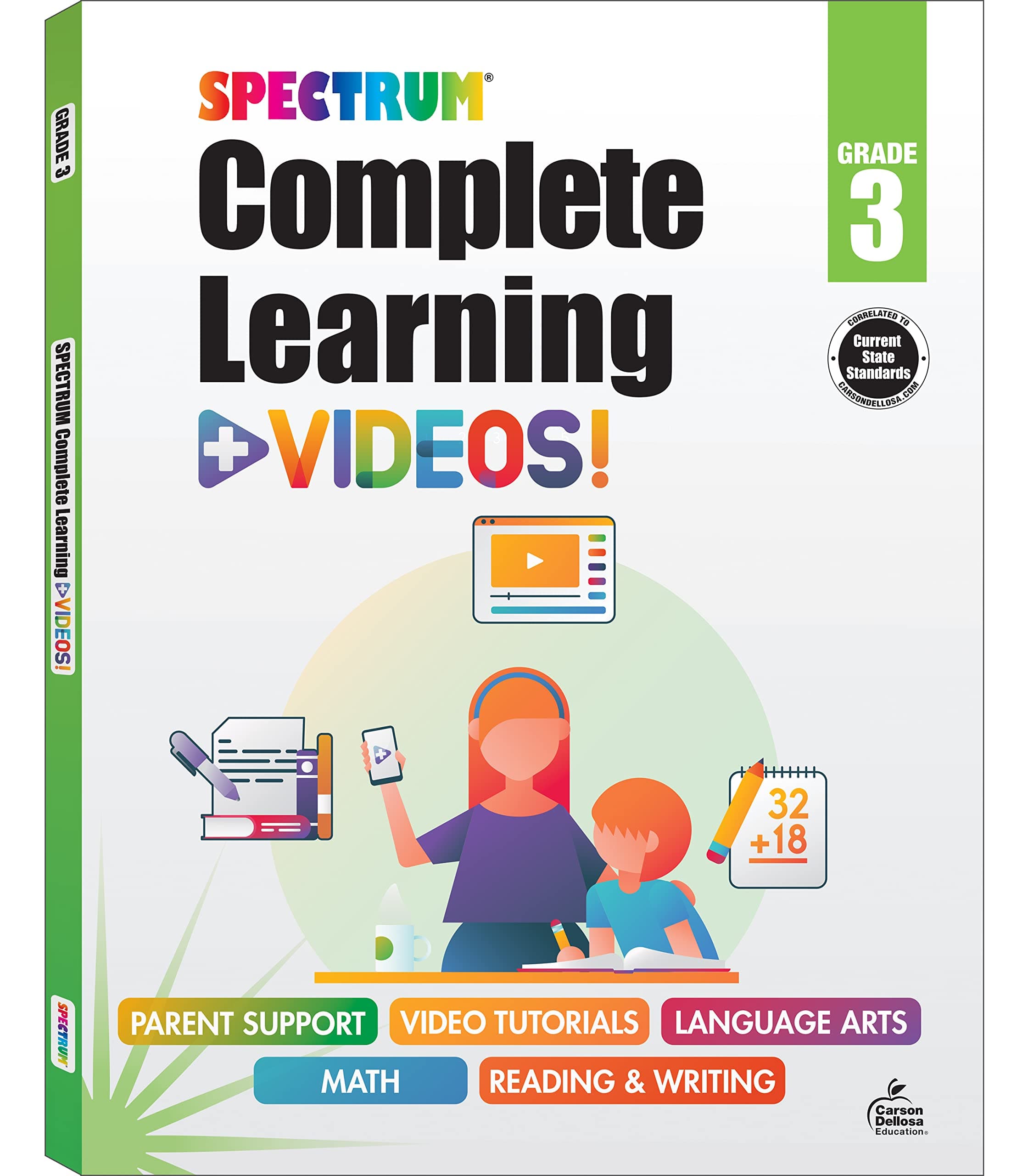 Spectrum Grade 3 Complete Learning + Videos Workbook