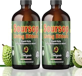 Herboganic Soursop Living Bitters for overall Health and wellness | Pack of 2 | 16 Oz