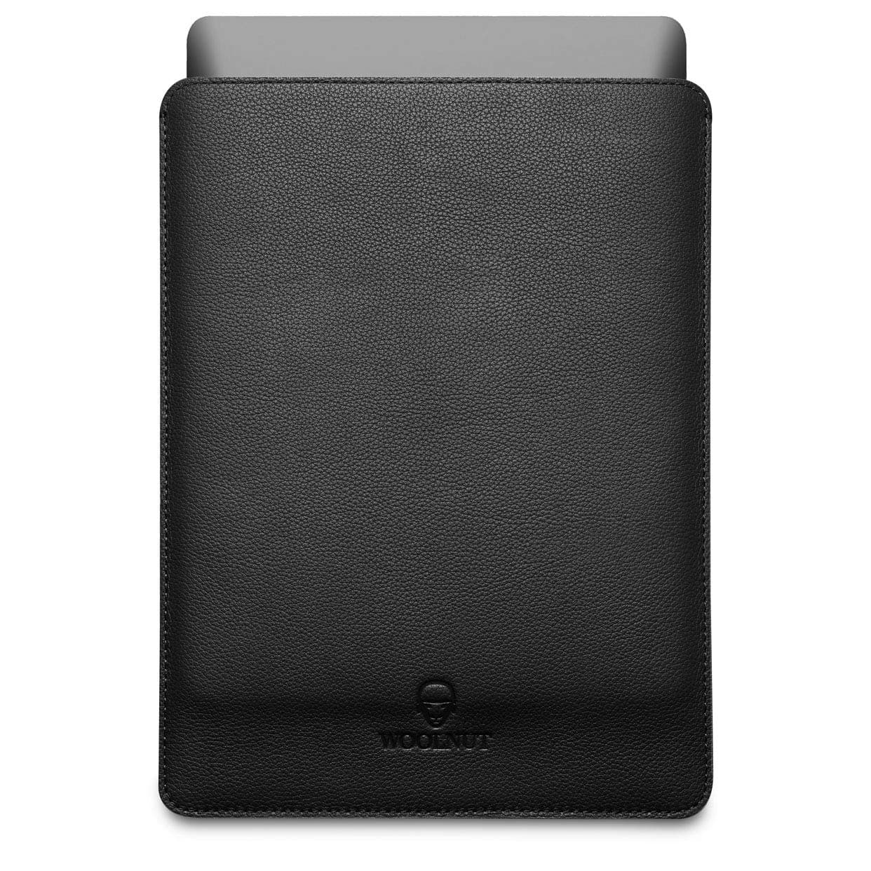 Woolnut Leather Sleeve Cover Case for MacBook Pro 12 inch - Black