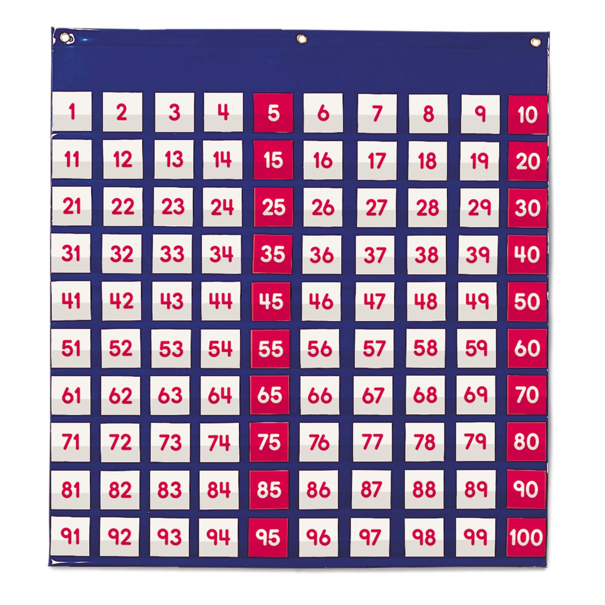 – Learning Resources Hundred Pocket Chart, Classroom Counting, Organizer, 120 Cards, Grades K+