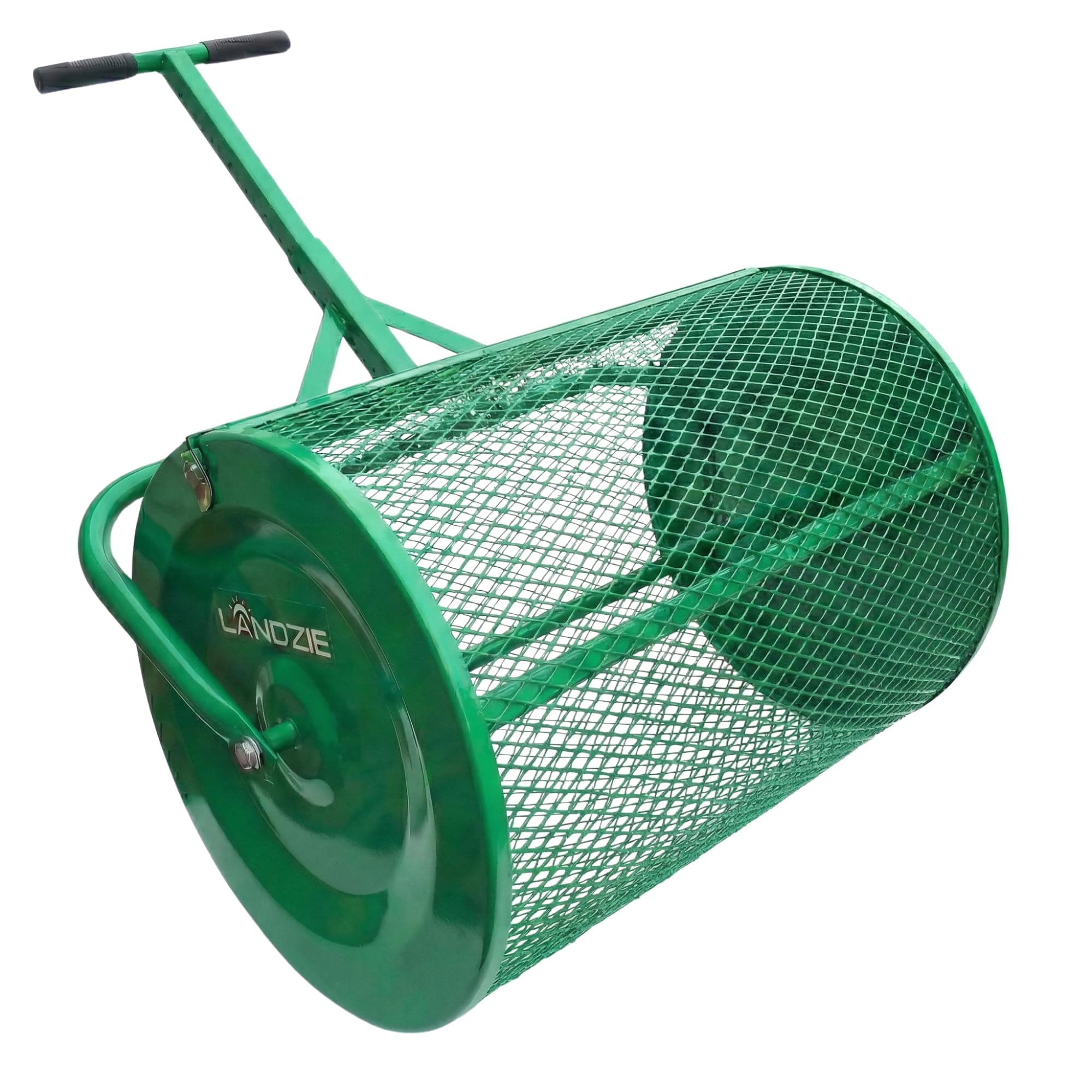The Original 24 Inch Compost and Peat Moss Spreader Roller - Top Soil, Sand, Manure, Mulch, Top Dressing Lawn and Garden Spreader
