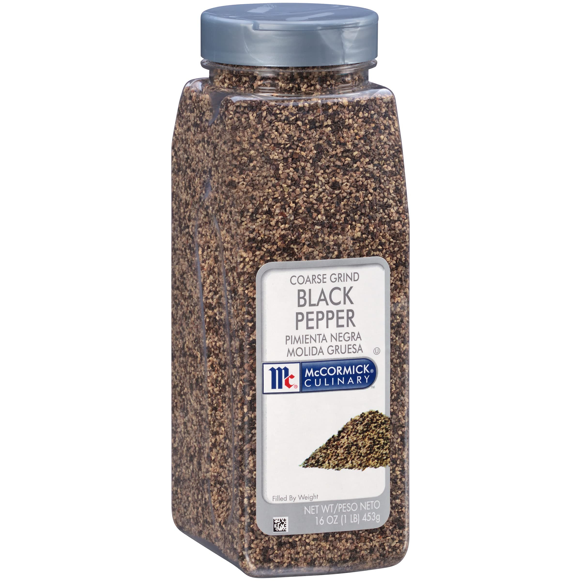 Coarse Grind Black Pepper, 16 oz - One 16 Ounce Container of Coarse Ground Black Pepper Sourced for Chefs for Sharp, Woody Flavors for Grilling and Cooking