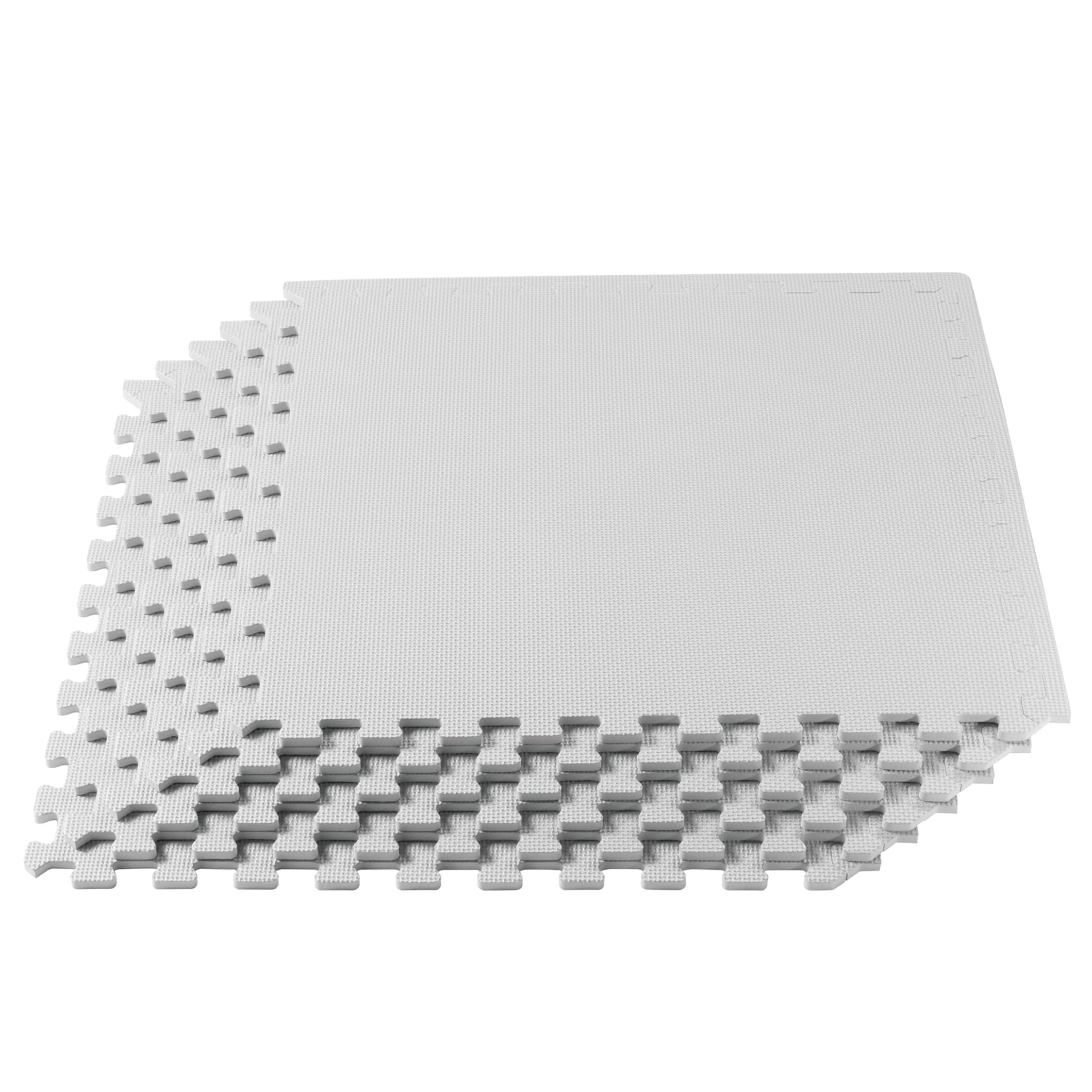3/8" Thick Multipurpose EVA Foam Exercise Floor Mat, Interlocking Tiles, Anti-Fatigue for Home or Gym