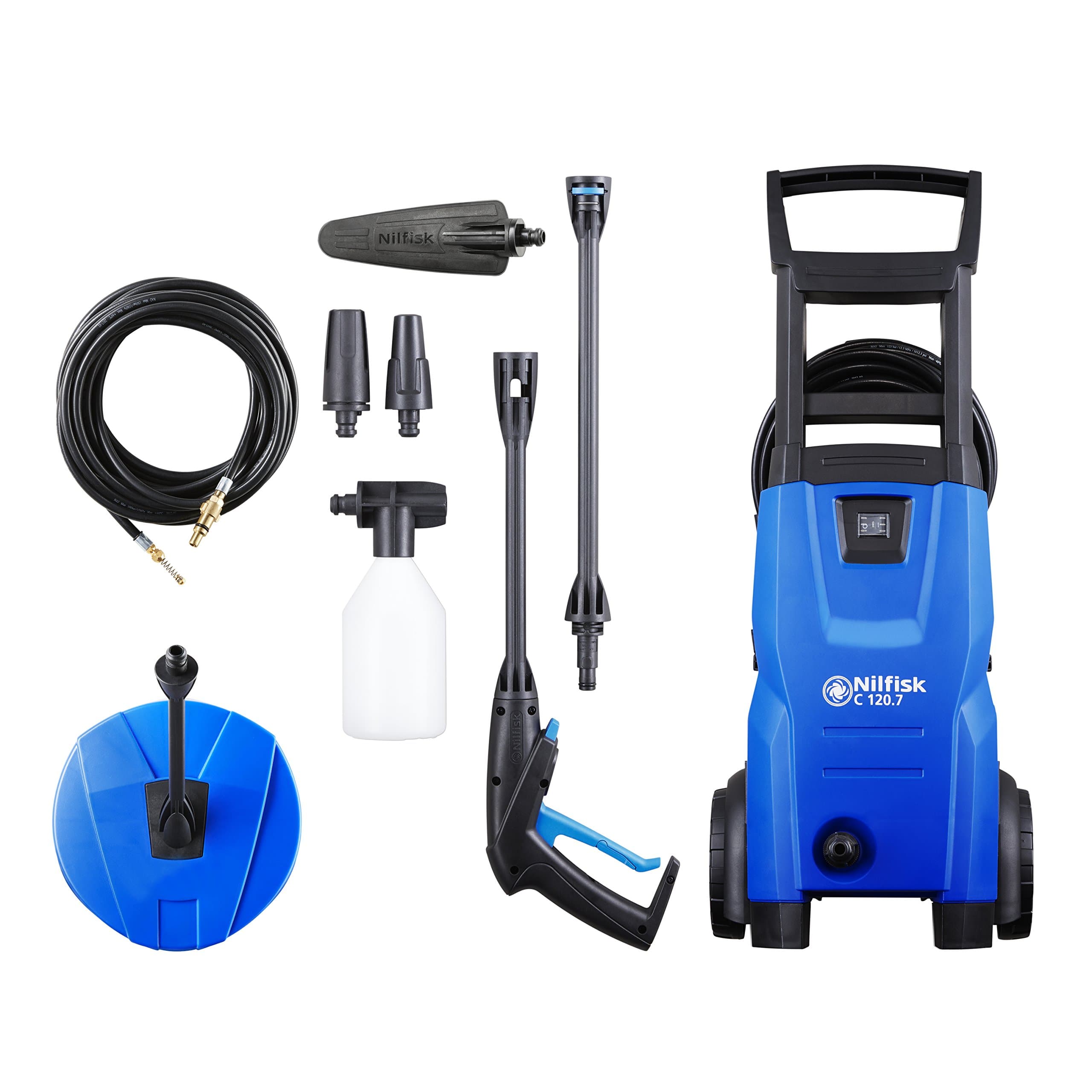 Nilfisk C 120 bar 120.7-6 PCAD Compact Pressure Washer with Accessories Kit