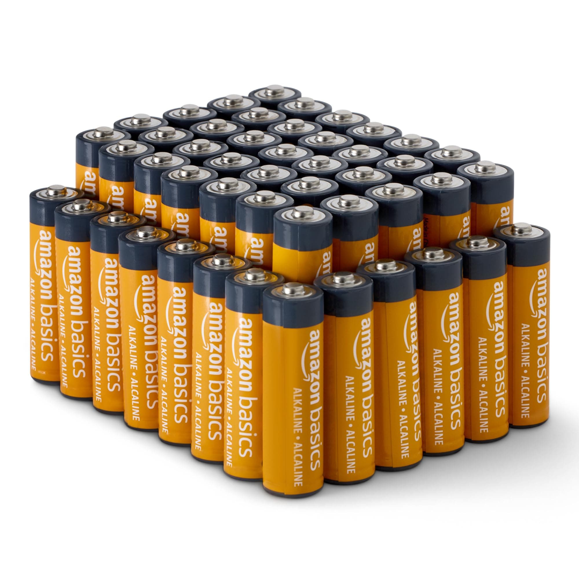 48-Pack AA Alkaline High-Performance Batteries, 1.5 Volt, 10-Year Shelf Life