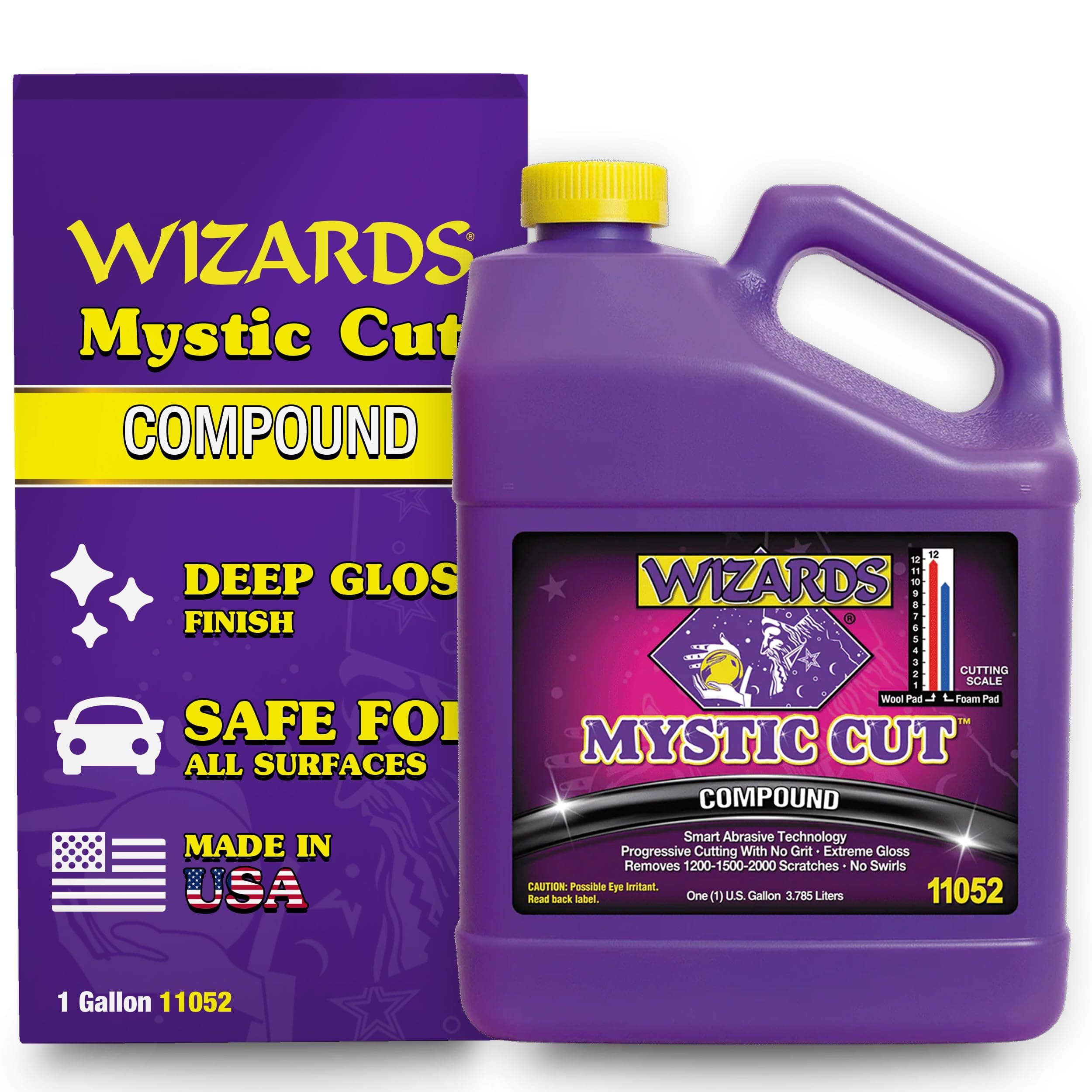- Wizards Buffing Liquid - Cutting Compounds & Polish Machine Glaze (Gallon, Mystic Cut Compound)