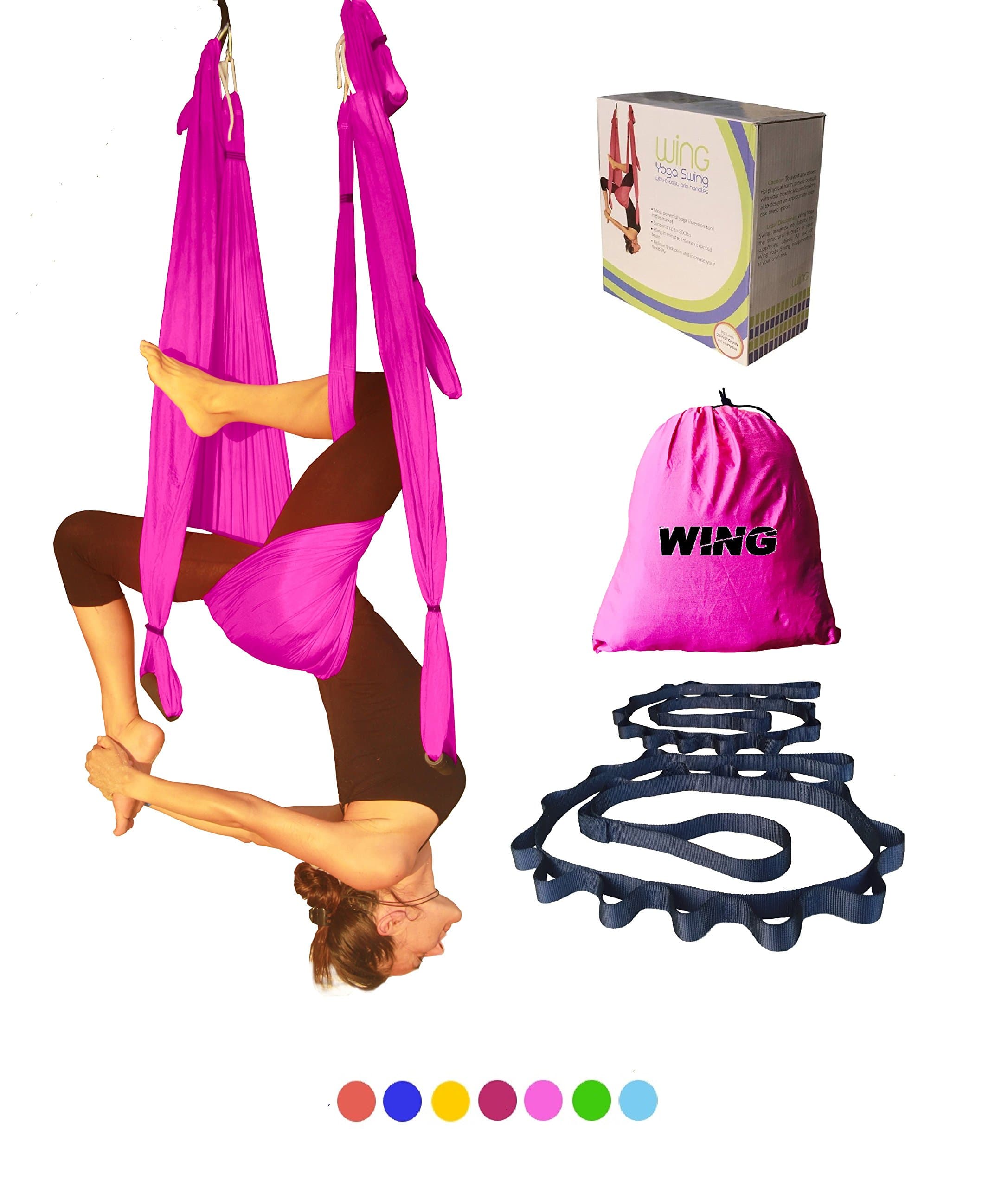 Wing Yoga Inversion Swing with Straps - Pink