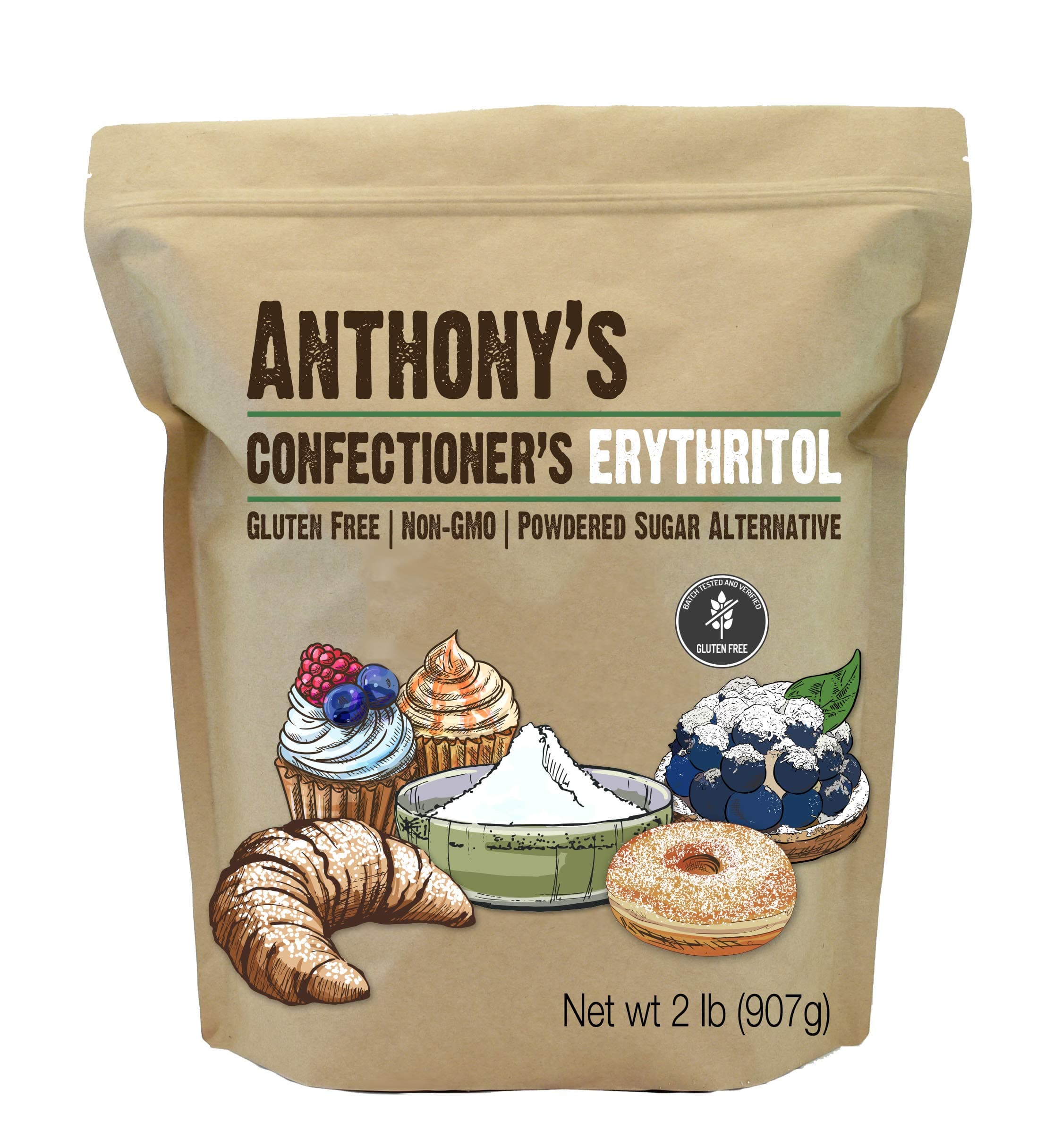 Anthony's Confectioner's Erythritol 907g